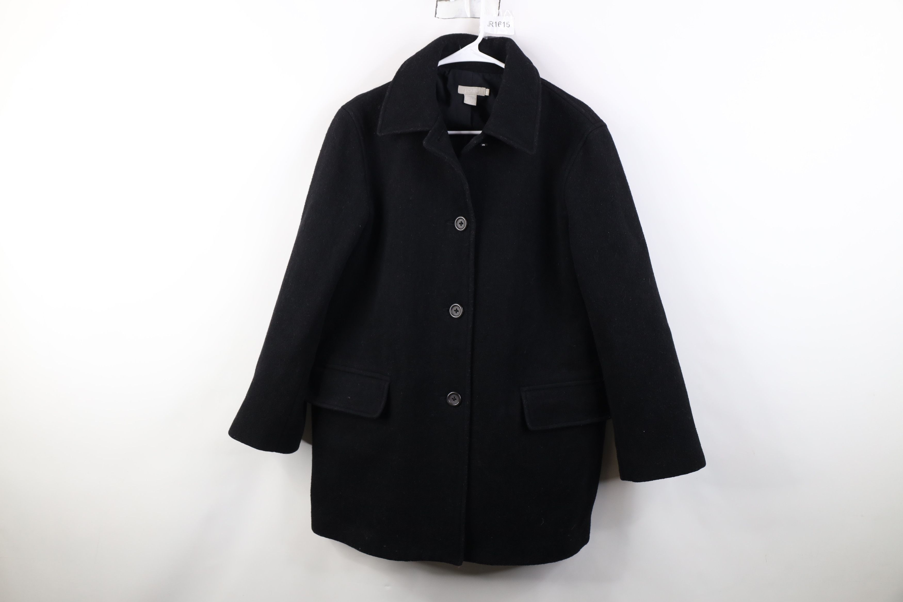 J.Crew Vintage Y2K J Crew Faded Wool Button Jacket Coat Black Size M / US 6-8 / IT 42-44 - 1 Thumbnail