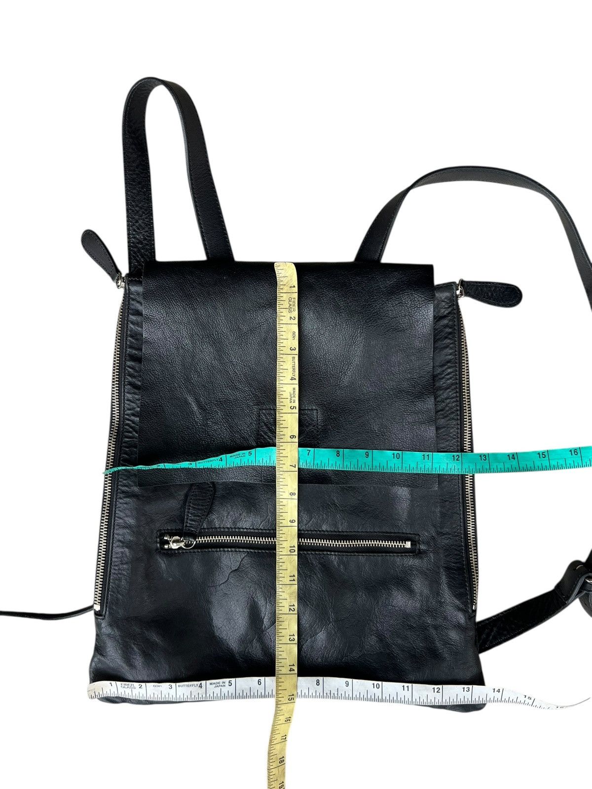 Leather Pour Deux Acce Japan Black Leather Backpack Rucksack Bag Size ONE SIZE - 23 Thumbnail