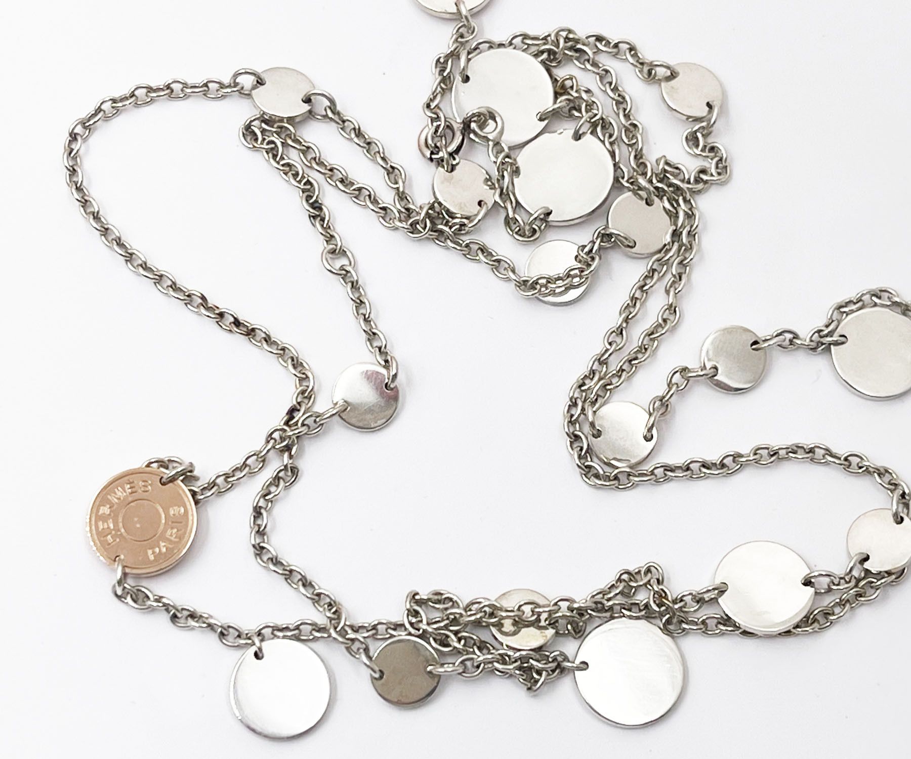 Hermes Hermes Silver 925 Gold 750 Confetti Necklace Size ONE SIZE - 4 Thumbnail