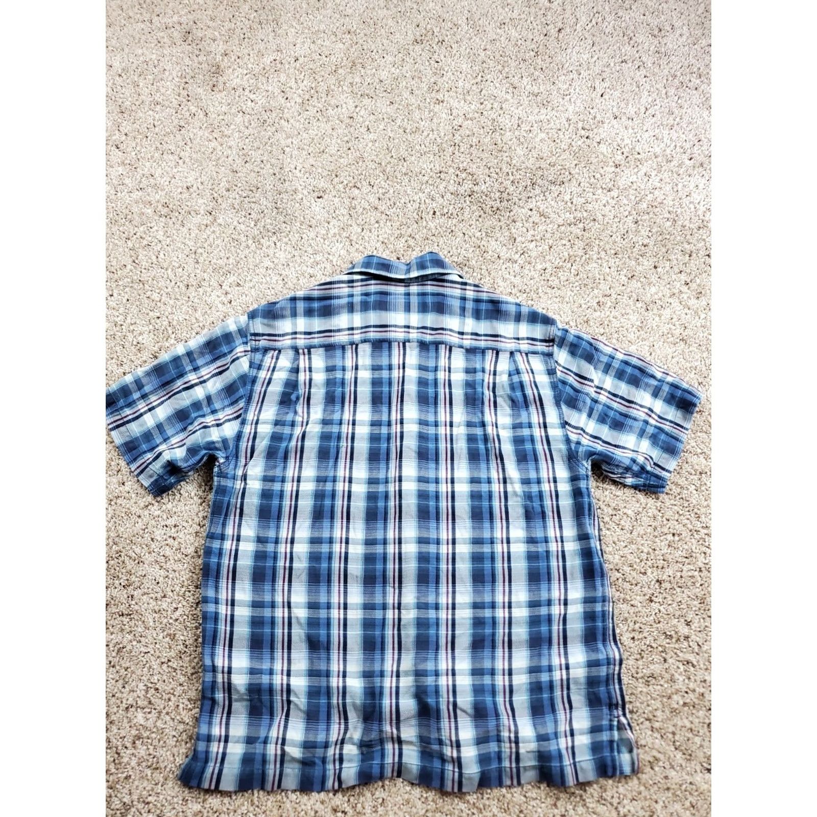 Tommy Bahama Tommy Bahama Shirt Medium Men Blue Plaid Button Up 100% Silk Short Sleeve Pocket Size US M / EU 48-50 / 2 - 5 Thumbnail