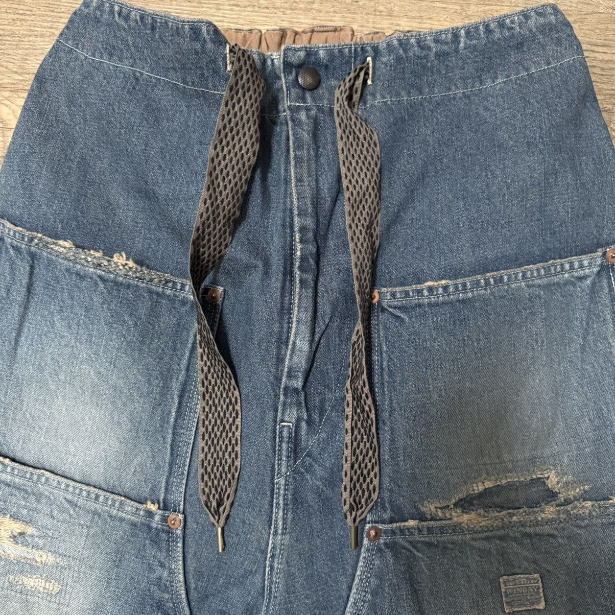 Kapital 14OZ DENIM W-KNEE EASY BAGGY PANTS (DIXIE LUMBER REMAKE) Size US 34 / EU 50 - 5 Thumbnail
