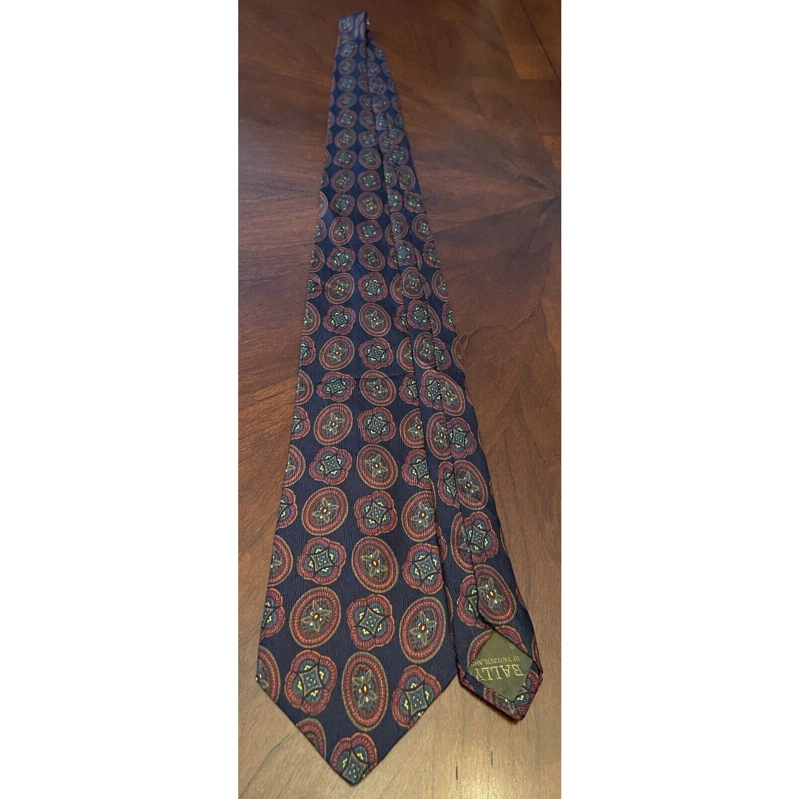 Bally Vintage Bally 100% Silk Men’s Neck Tie Made In Spain Size ONE SIZE - 3 Thumbnail