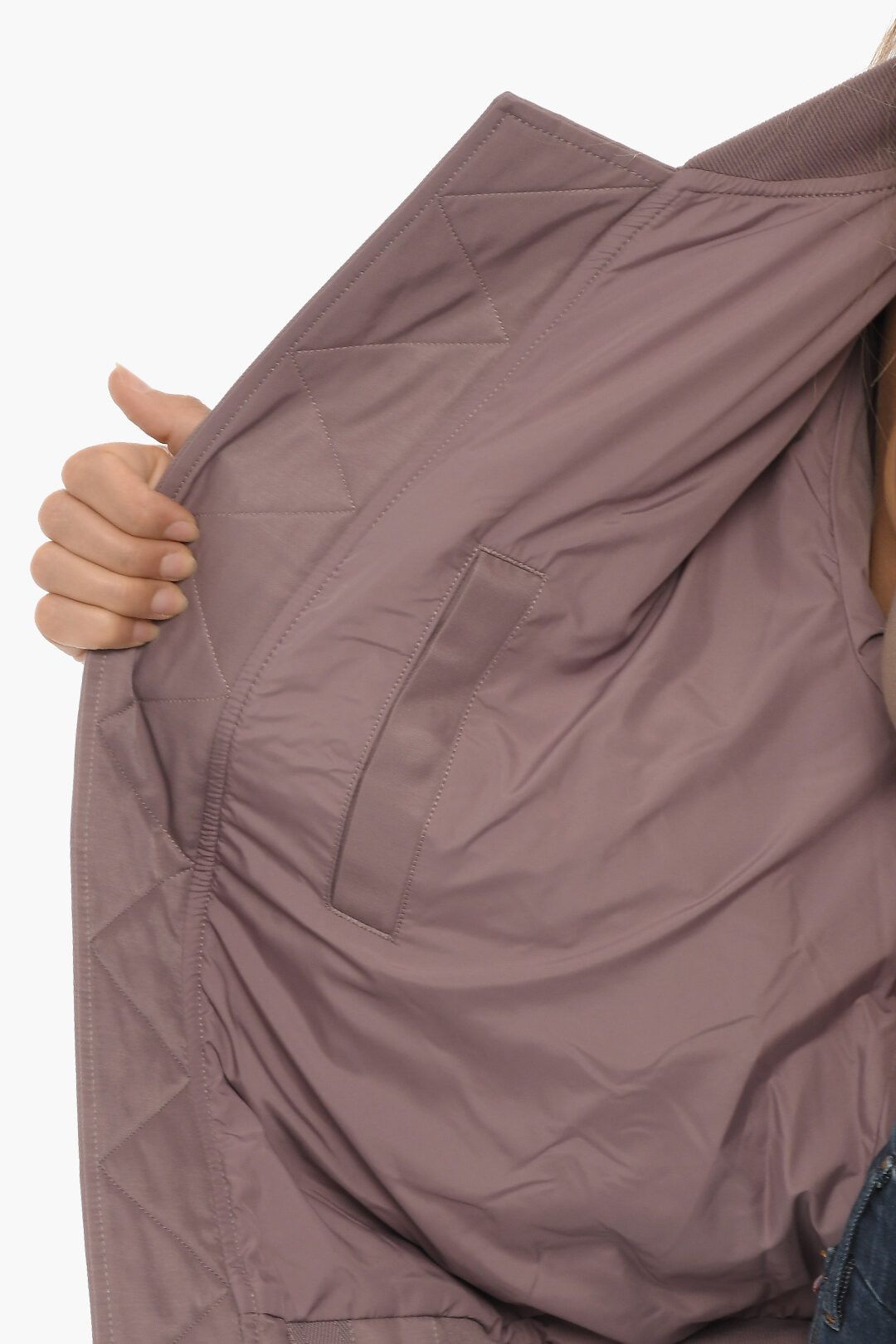 Y-3 × Yohji Yamamoto og1mm0824 Padded Bomber Jacket with Hidden Closure in Plum Size XS / US 0-2 / IT 36-38 - 5 Thumbnail