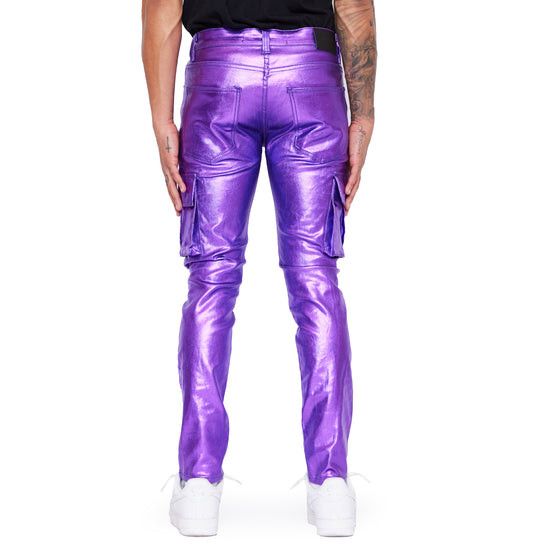 Valabasas Valabasas Purple Cozart Waxed Skinny Jeans 32x Size US 32 / EU 48 - 3 Thumbnail
