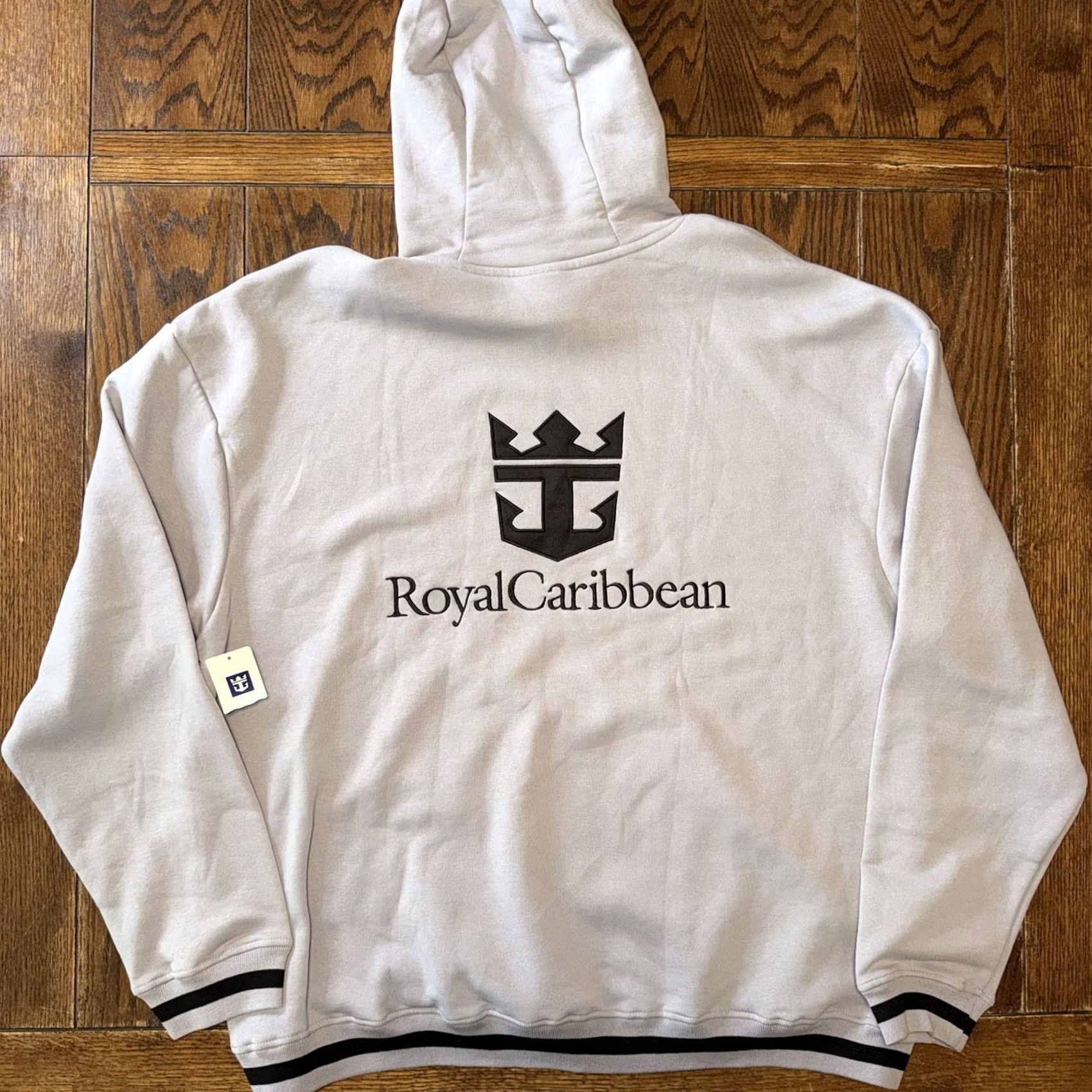 Vintage Royal Caribbean Hooded Sweatshirt Hoodie XL Blue Black New Embroidered Size US XL / EU 56 / 4 - 2 Thumbnail