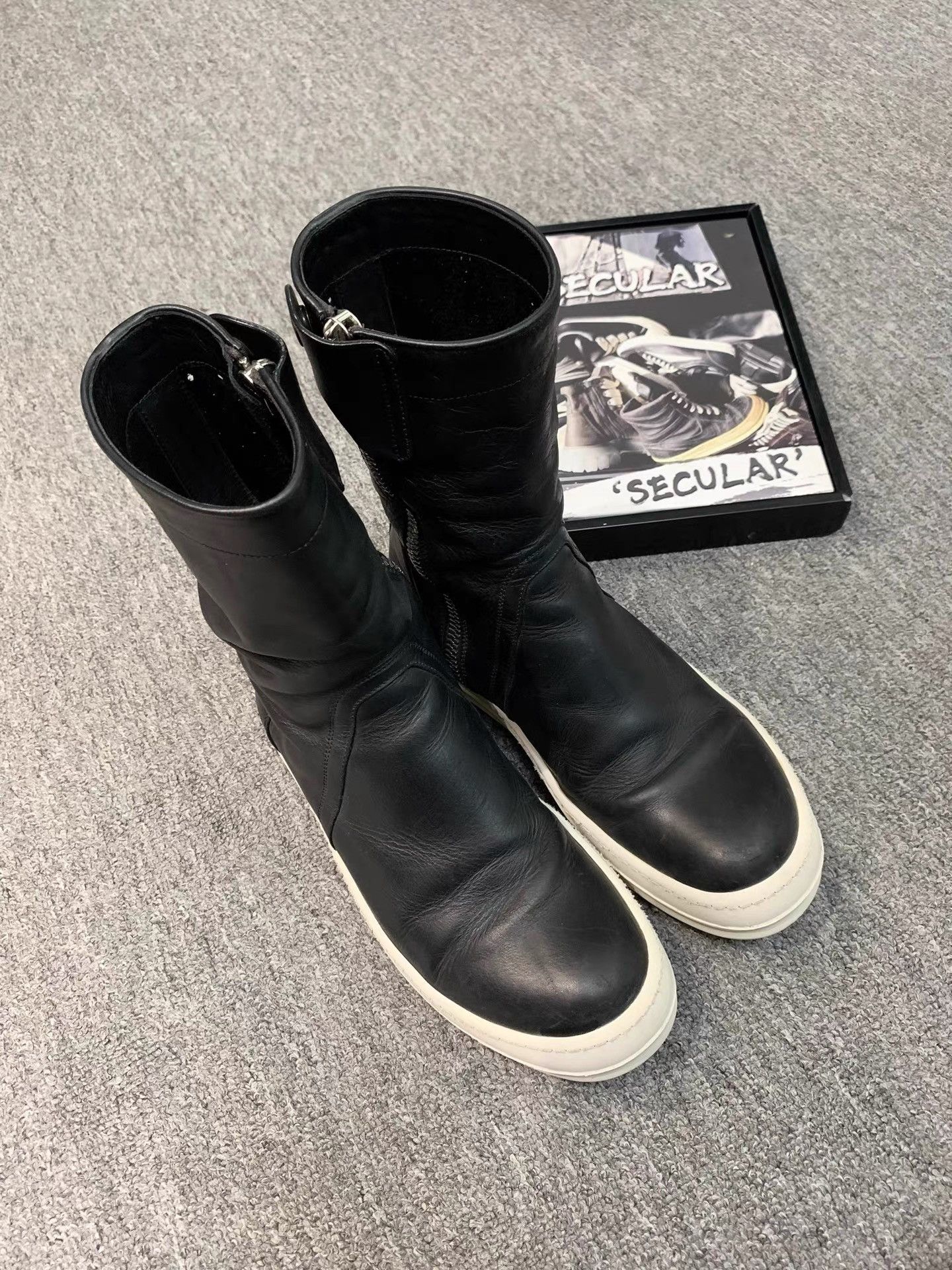 Rick Owens Rick Owens Main Line Leather Mid Boots K34 Size US 7 / EU 40 - 3 Thumbnail