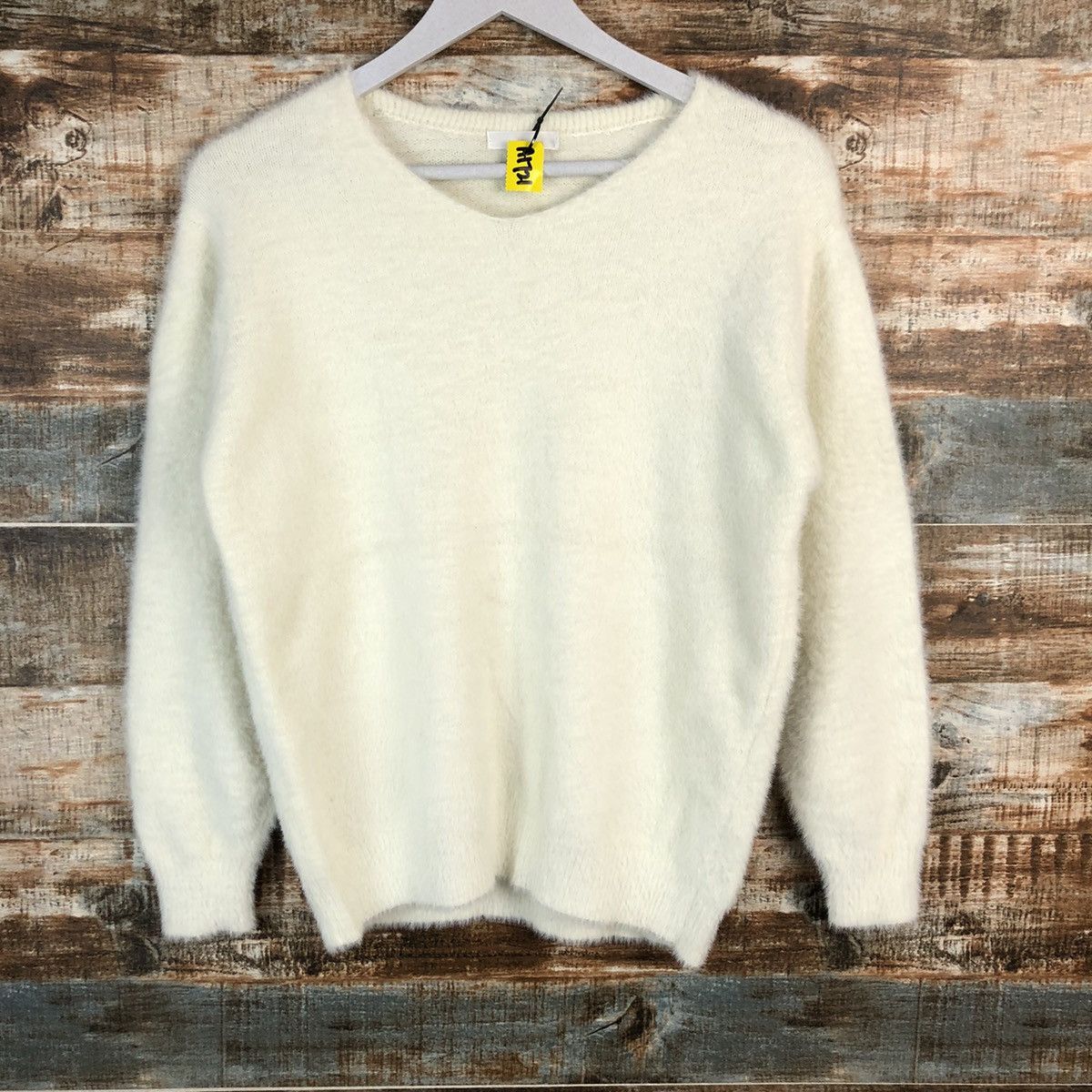 Vintage Dre Skip White mohair shaggy Knitwear #A1721 Size M / US 6-8 / IT 42-44 - 3 Thumbnail