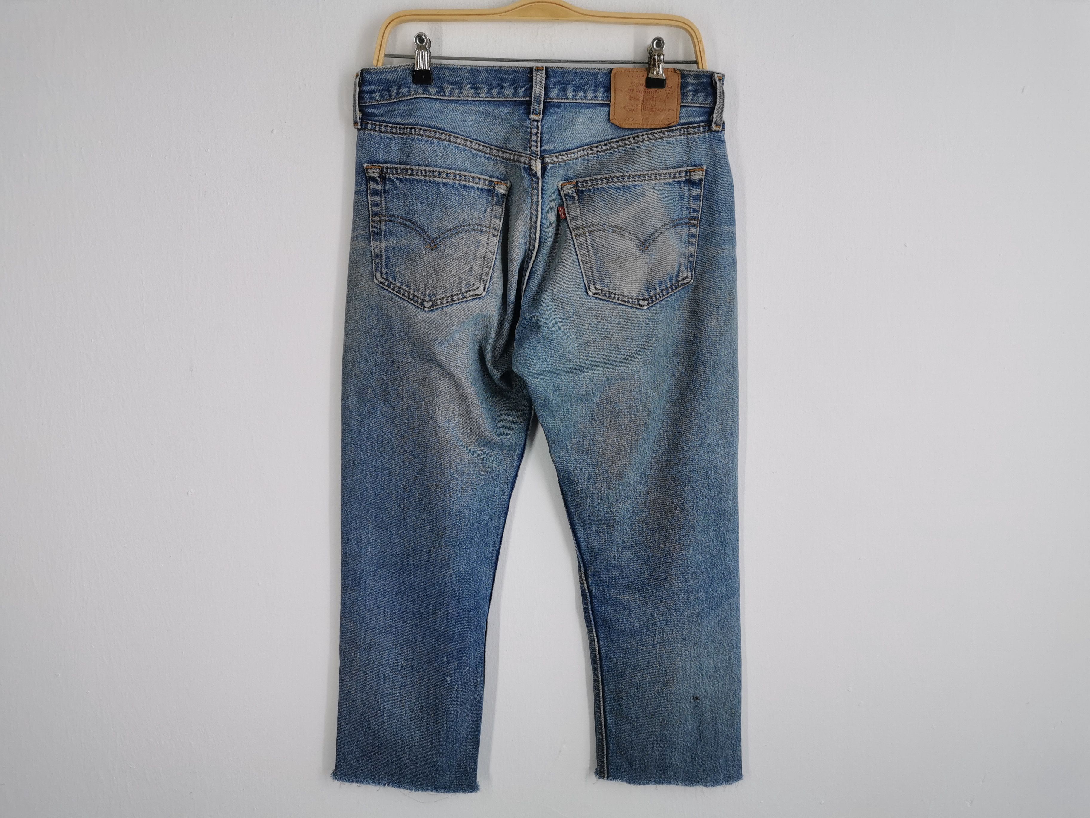 Levi's Distressed Vintage 90s Levis Lot 501 Denim Made In USA Size US 33 - 3 Thumbnail
