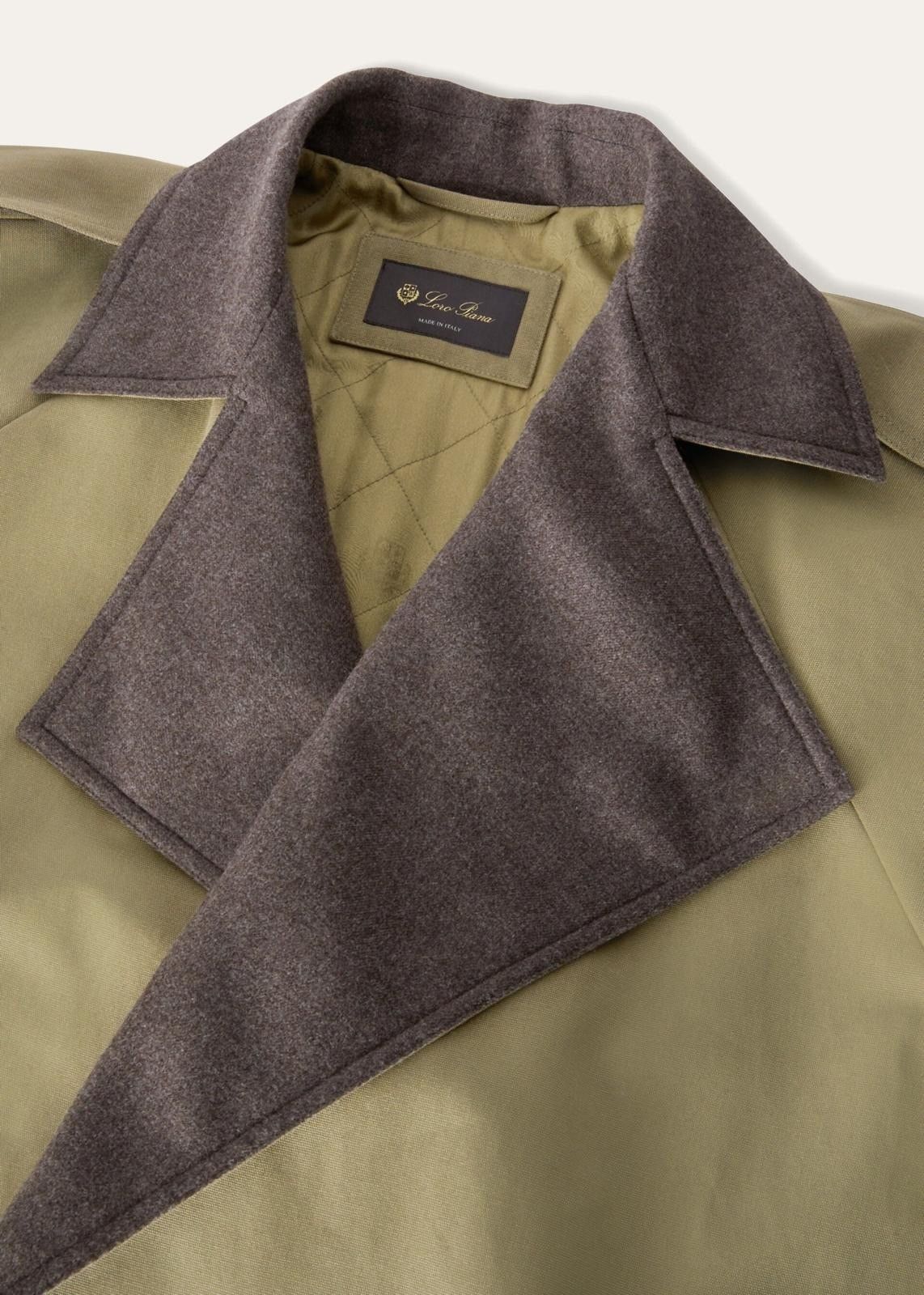 Loro Piana o1srvl11e1124 Horsey Panama Cotton Coat in Khaki Size L / US 10 / IT 46 - 3 Thumbnail