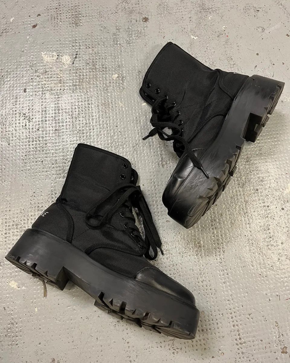 Celine Celine Black Nylon Lug Sole Boots Size US 9 / IT 39 - 3 Thumbnail