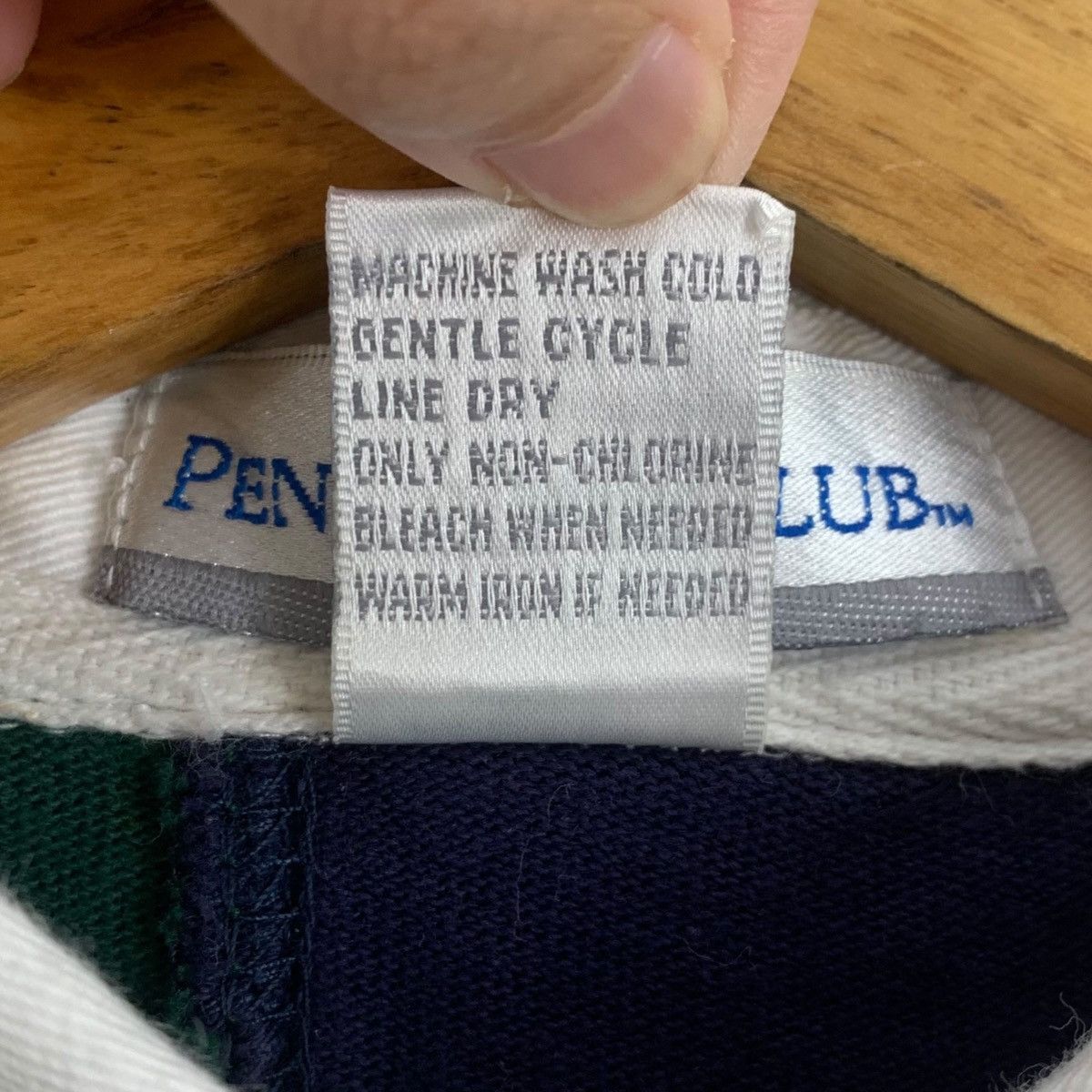 Vintage Vintage 90’ PENGUIN CLUB Striped Rugby Polo Tee Shirt Top Size US L / EU 52-54 / 3 - 5 Thumbnail