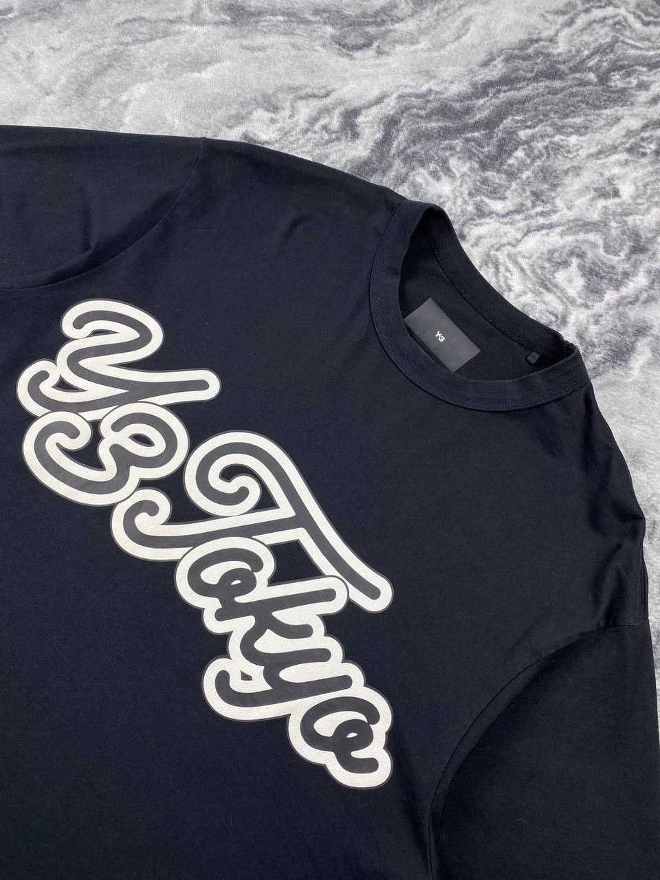 Yohji Yamamoto Adidas Y-3 Graphic Big Logo T Shirt Men Size L Black Size US L / EU 52-54 / 3 - 2 Thumbnail