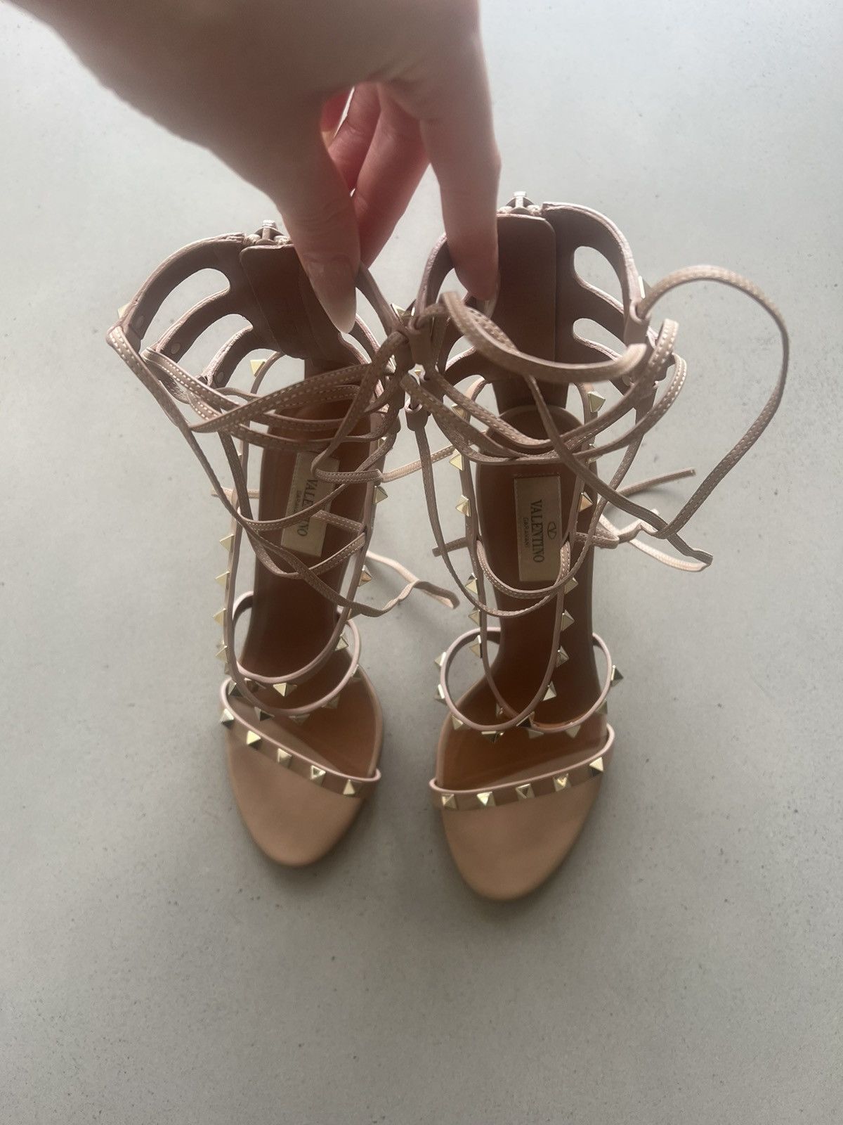 Valentino Lace Up Gladiator Heels Size US 8.5 / IT 38.5 - 5 Thumbnail
