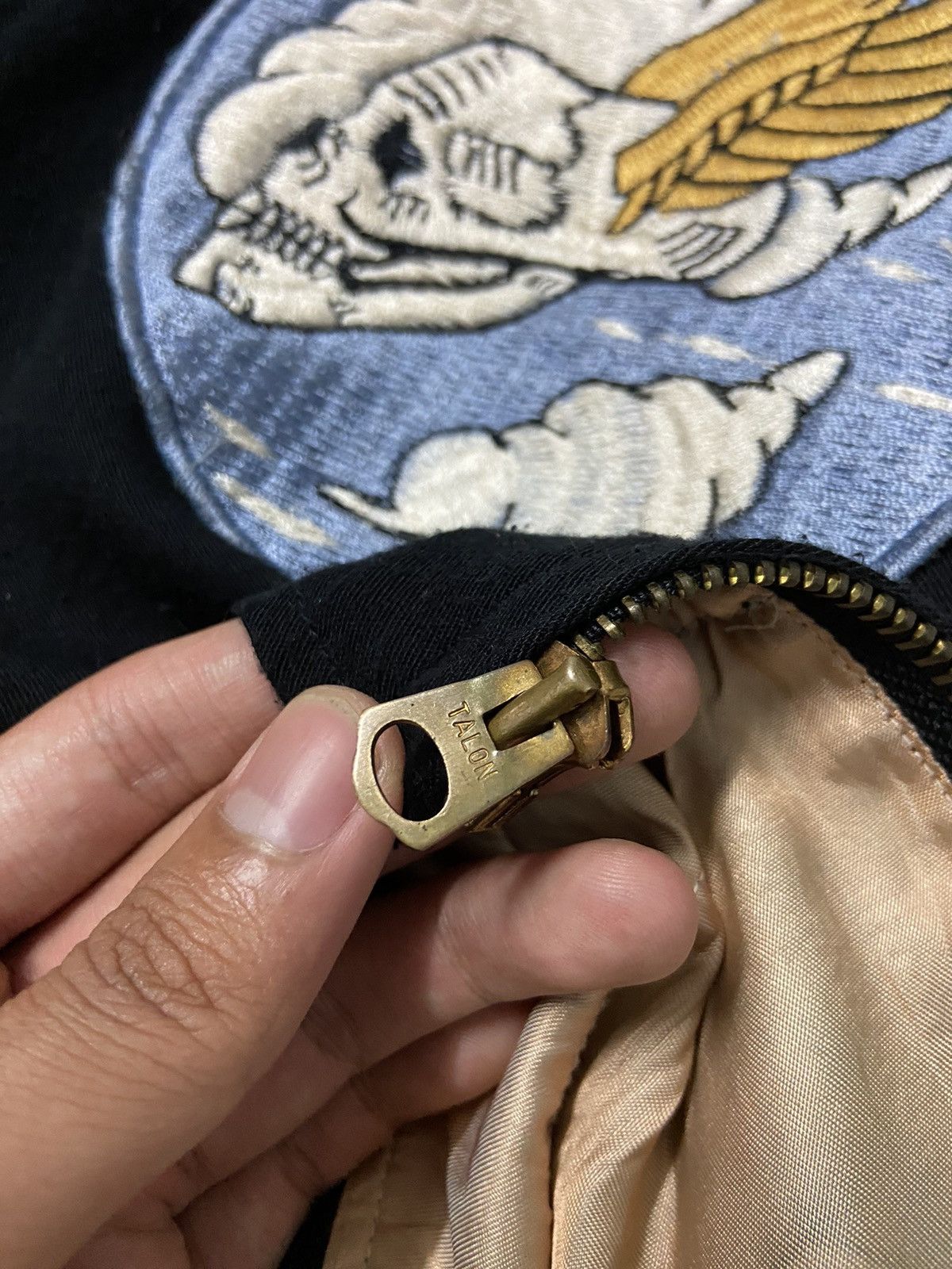 Tailor Toyo Vintage 90s Tailor Toyo Flying Skull Sukajan Embroidery Rare Size US M / EU 48-50 / 2 - 6 Thumbnail