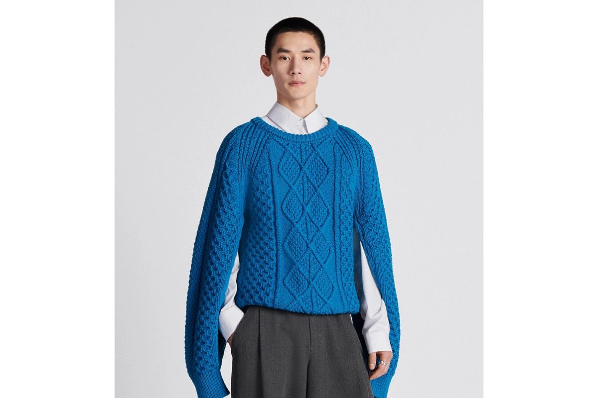 Dior o1bcso1str1124 Round-Neck Sweater in Navy Blue Size US XL / EU 56 / 4 - 5 Thumbnail