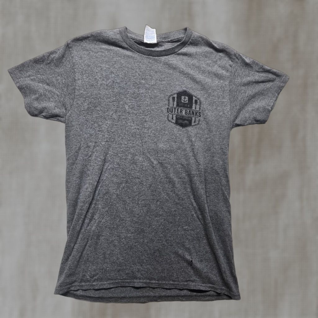 Gildan Gildan OBX Shirt Mens S Gray Short Sleeve Outer Banks T Shirt Small Size S T-Shirt Size US S / EU 44-46 / 1 - 1 Thumbnail