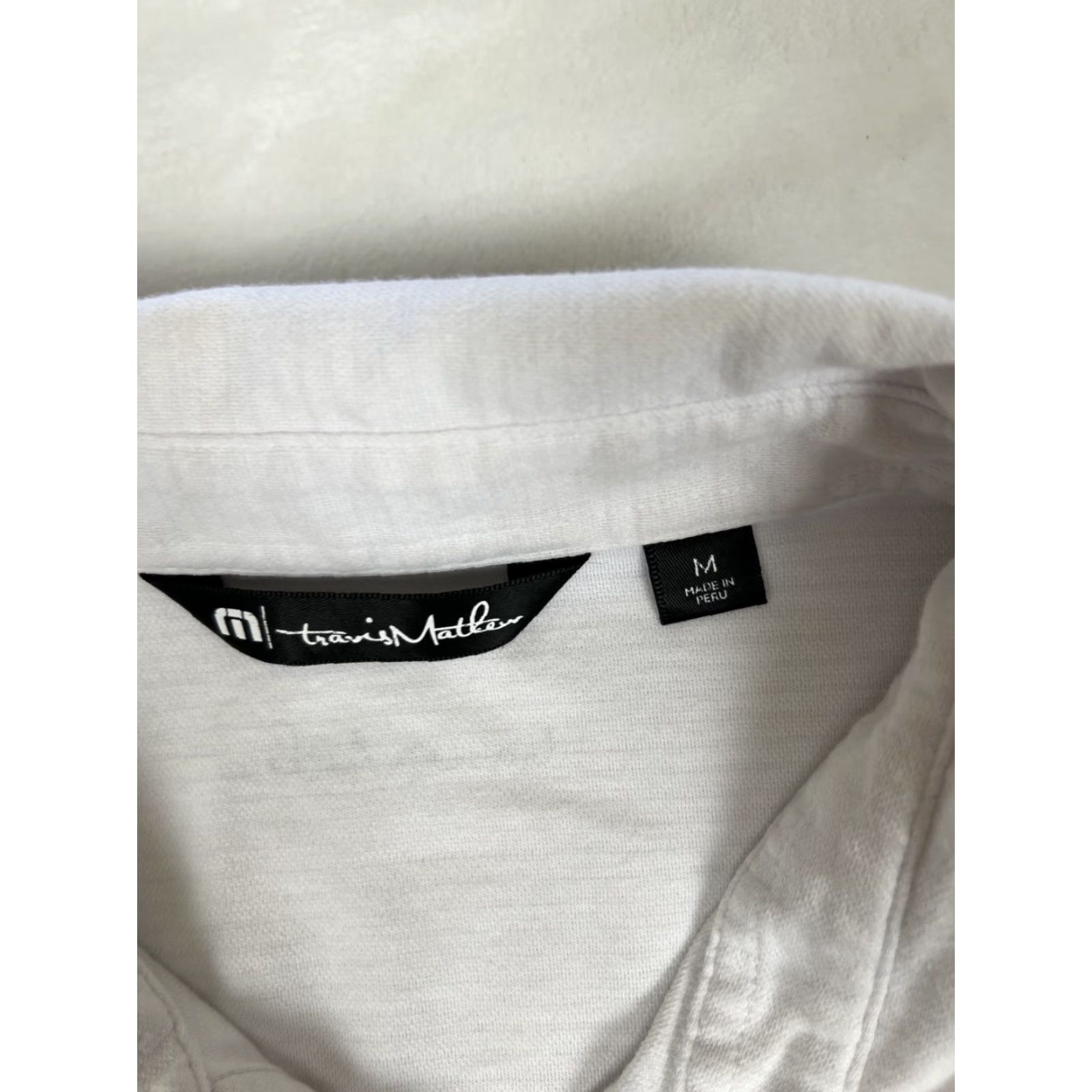 TravisMathew Travis Mathew Polo Shirt Men M White Striped Golf Polo Shirt Polo M White Striped 90s USA Mens Size US M / EU 48-50 / 2 - 4 Thumbnail