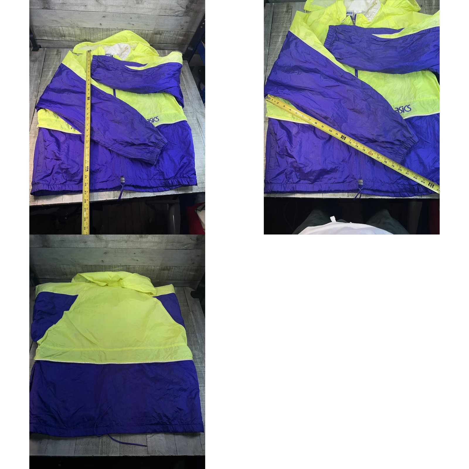 Asics VINTAGE ASICS MFT Windbreaker Purple Green XL Women Jacket Size XL / US 12-14 / IT 48-50 - 8 Thumbnail