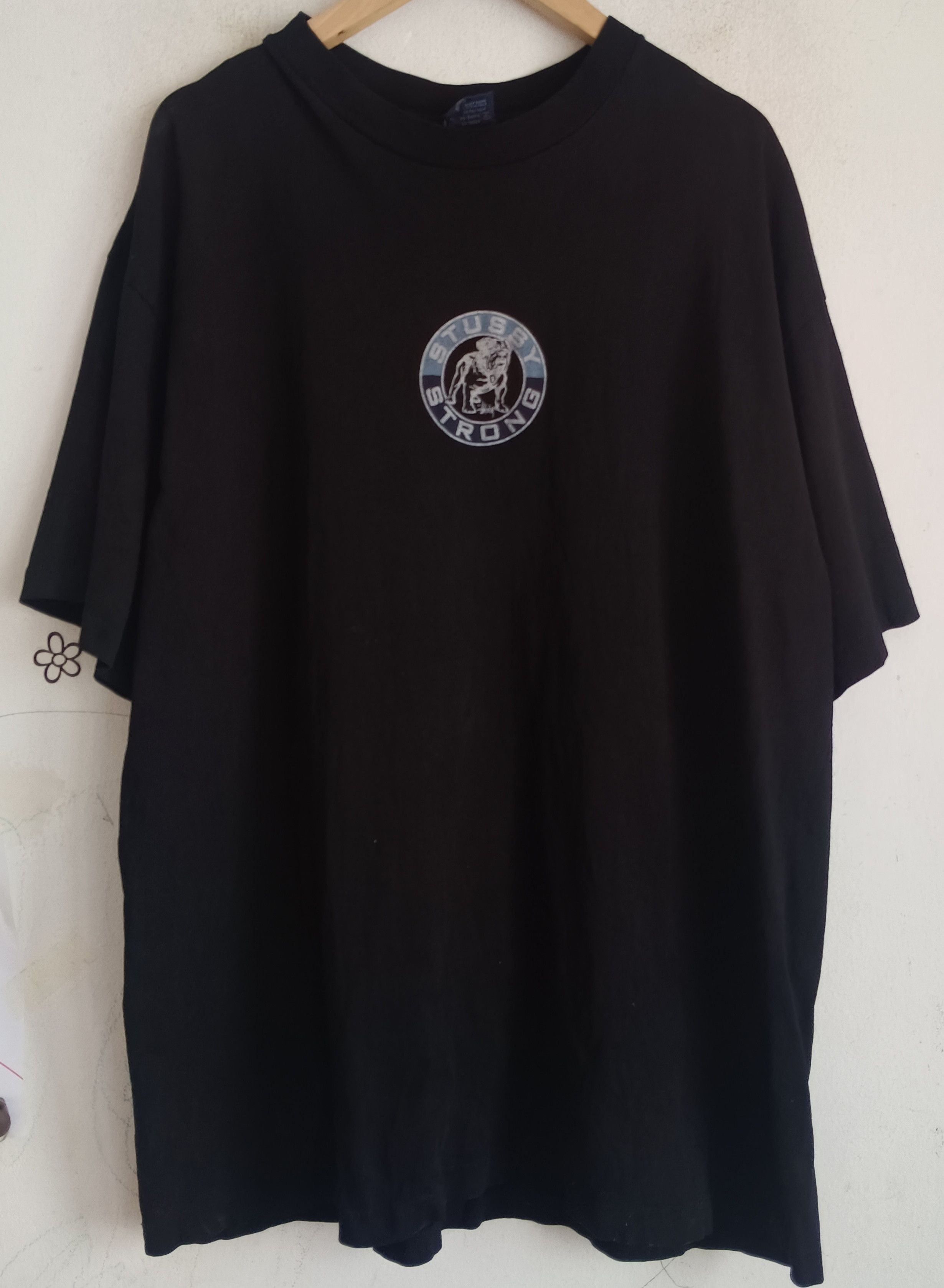 Hypebeast × Stussy × Vintage Vintage 90s Stussy Strong Pit Bull T-Shirt Size US XL / EU 56 / 4 - 3 Thumbnail