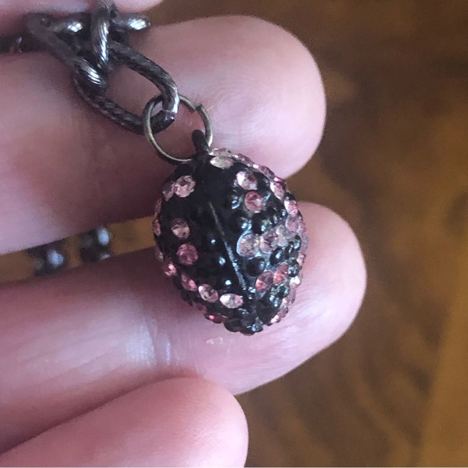 Handmade Handcrafted colorful stone bubble heart necklace Size ONE SIZE - 10 Thumbnail