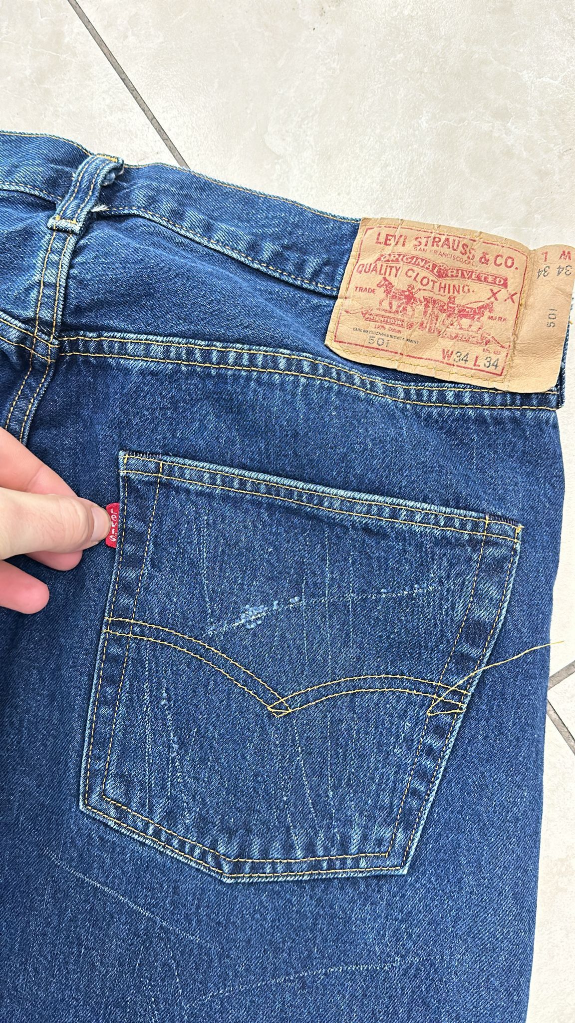 Levi's Vintage Clothing LVC Levi's Vintage Clothing 1984 501XX Broken Promise Jeans Size US 34 / EU 50 - 3 Thumbnail