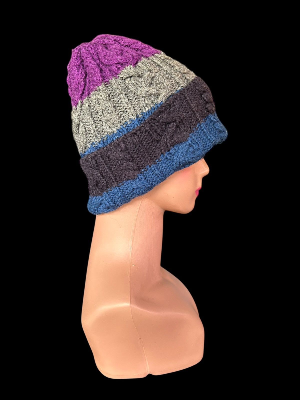 Japanese Brand × Kapital × Vintage Crochet Knitted Handmade Wool Beanie Hats Size ONE SIZE - 3 Thumbnail