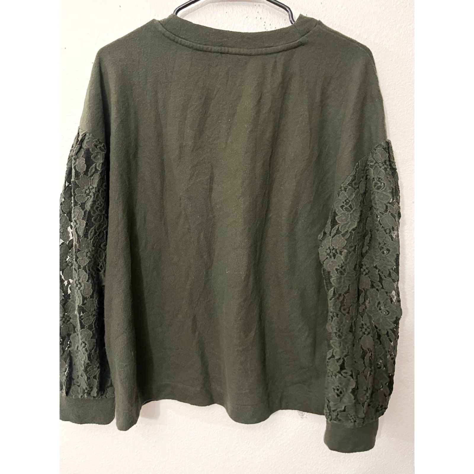 Banana Republic Banana Republic Sweater Womens Green Medium Long Sleeve Crew Business(Size M) (Regular Fit) Knit Cotton Pullover Size M / US 6-8 / IT 42-44 - 2 Thumbnail