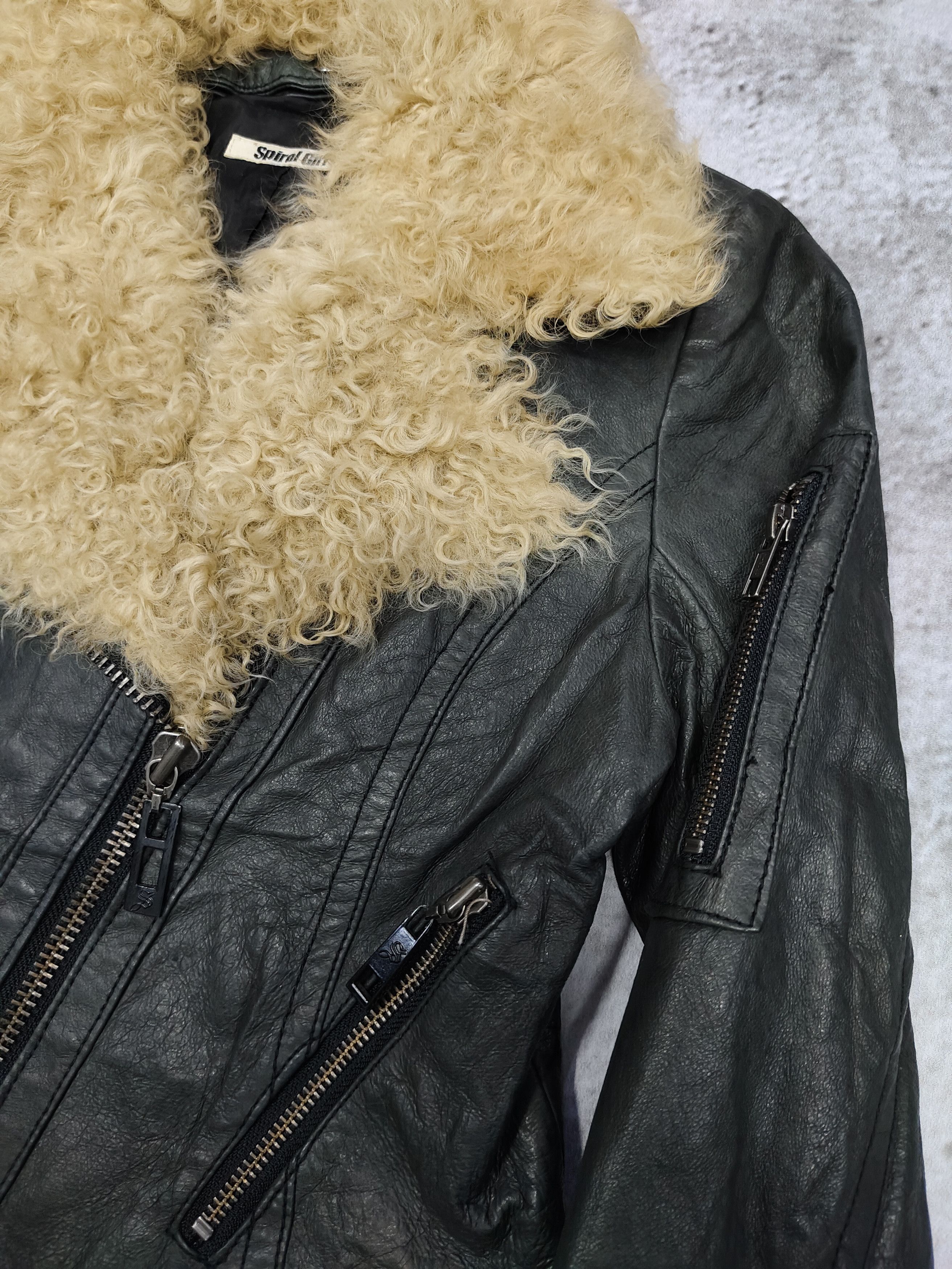 If Six Was Nine 00s Spiral Girl-Japanese Gothic Rock Asymmetric Fur Leather Size S / US 4 / IT 40 - 8 Thumbnail