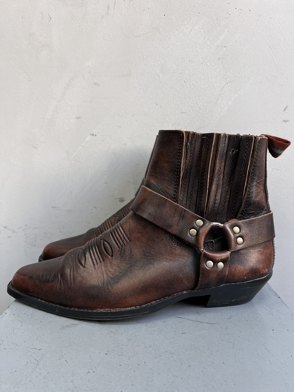 Western Rise Western tony mora Rugged Leather Boots hype Work Style Size US 9.5 / EU 42-43 - 6 Thumbnail