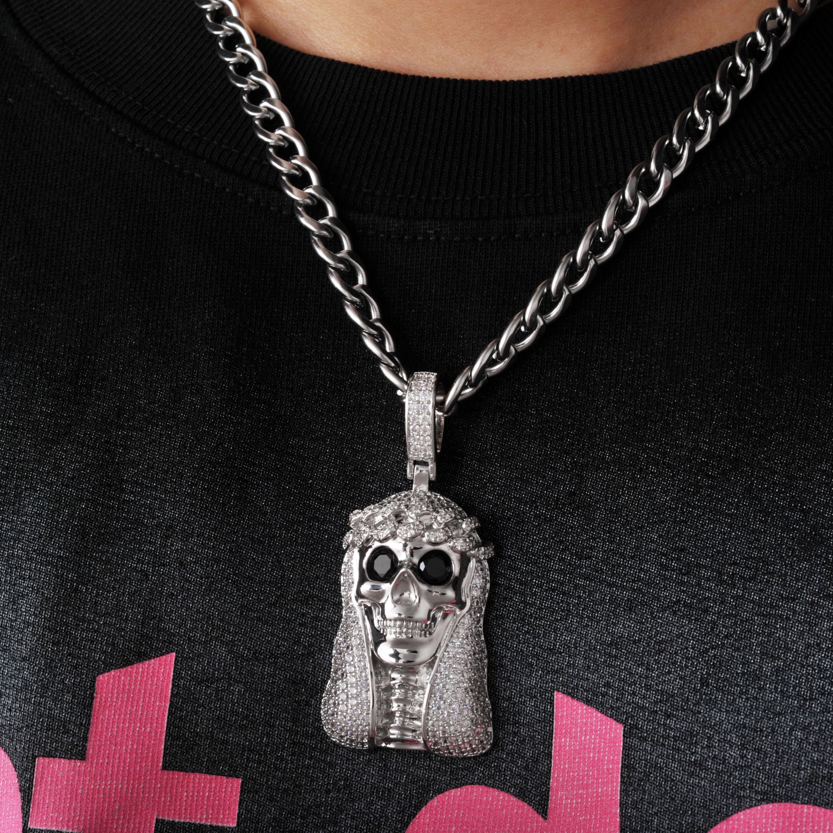 Jewelry Skull Skeleton Pendant Necklace Size ONE SIZE - 4 Thumbnail