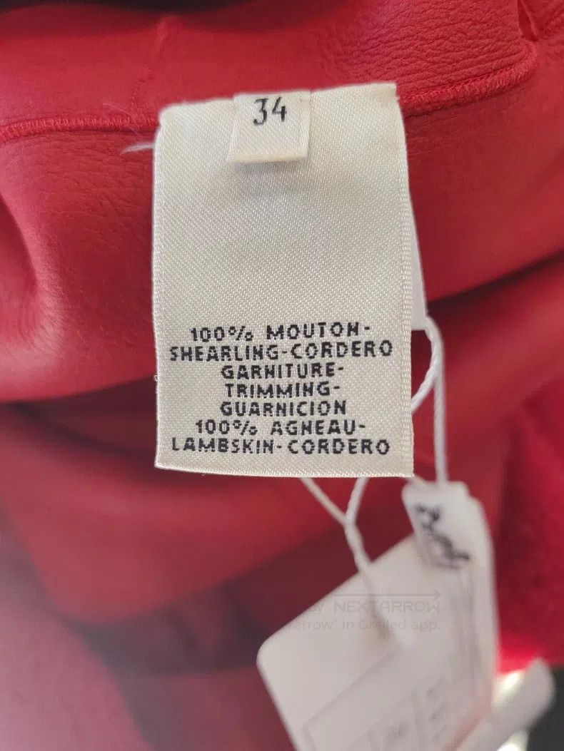 Hermes Hermes Red Leather and Fur Short Jacket Size XXS / US 00 / IT 34 - 4 Thumbnail