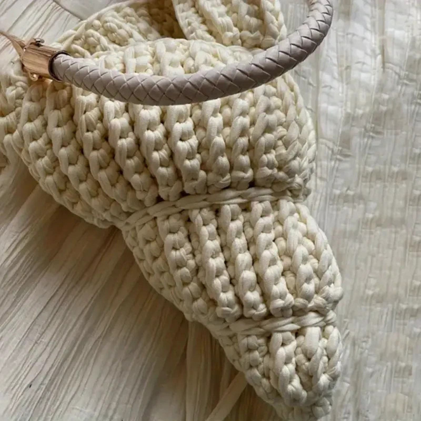 Other CROCHET KNIT YARN CONCH SEA SHELL HAND BAG SHOULDER BAG NEW Size ONE SIZE - 4 Thumbnail