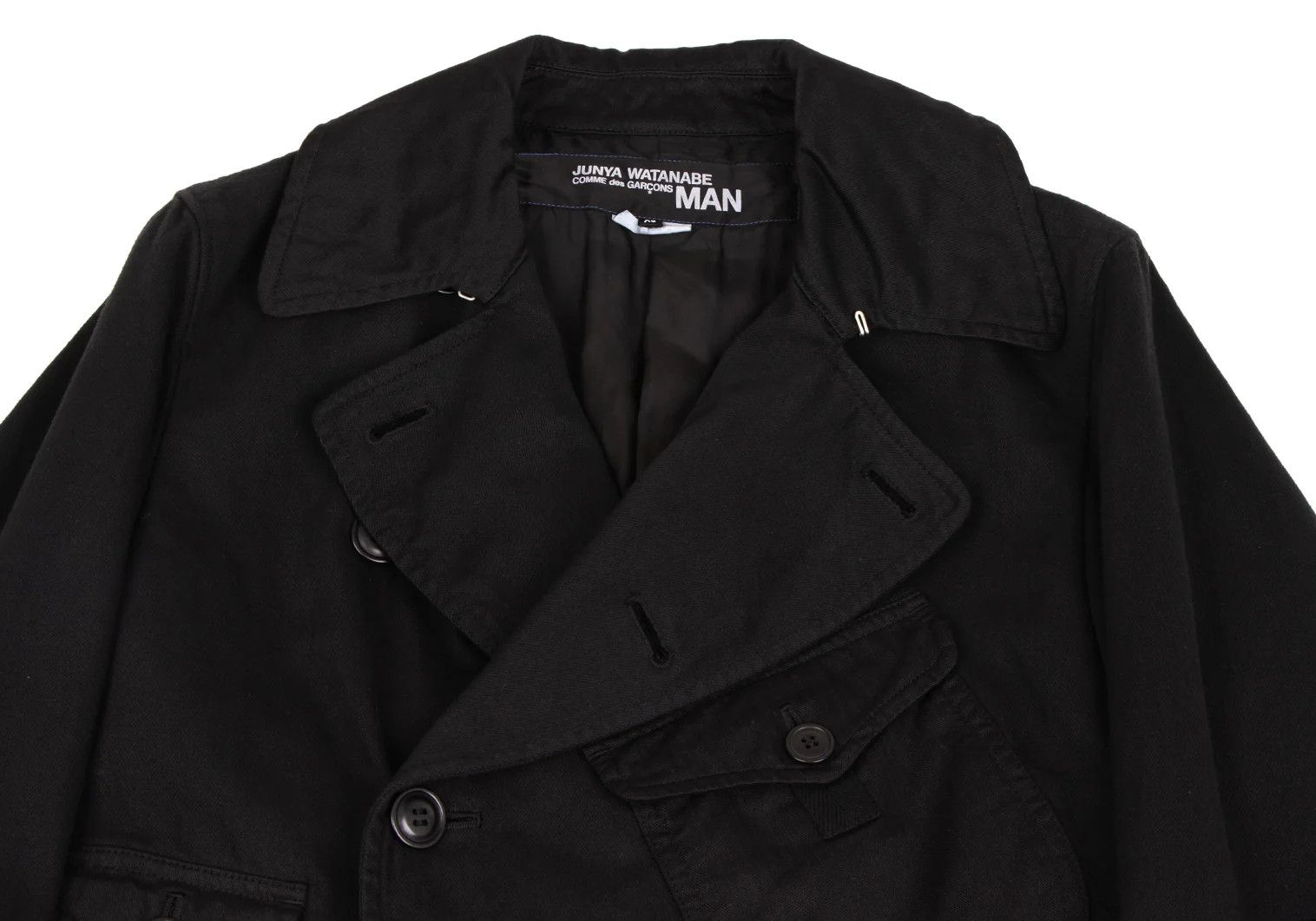 Junya Watanabe Pocket Design Dyed Cotton Coat in Black, Size XS Size US XS / EU 42 / 0 - 2 Thumbnail