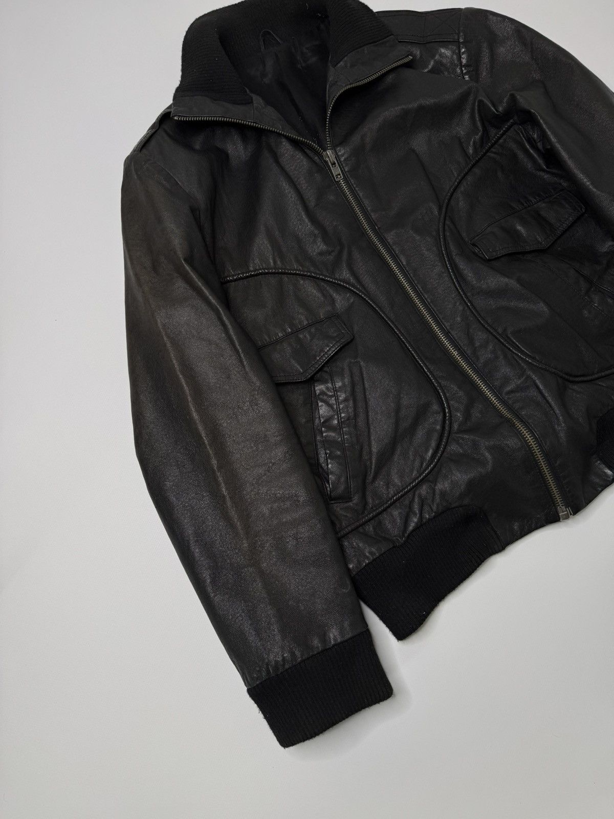 Vintage Vintage Black leather jacket avant garde japanese if6was9 Size US XL / EU 56 / 4 - 3 Thumbnail