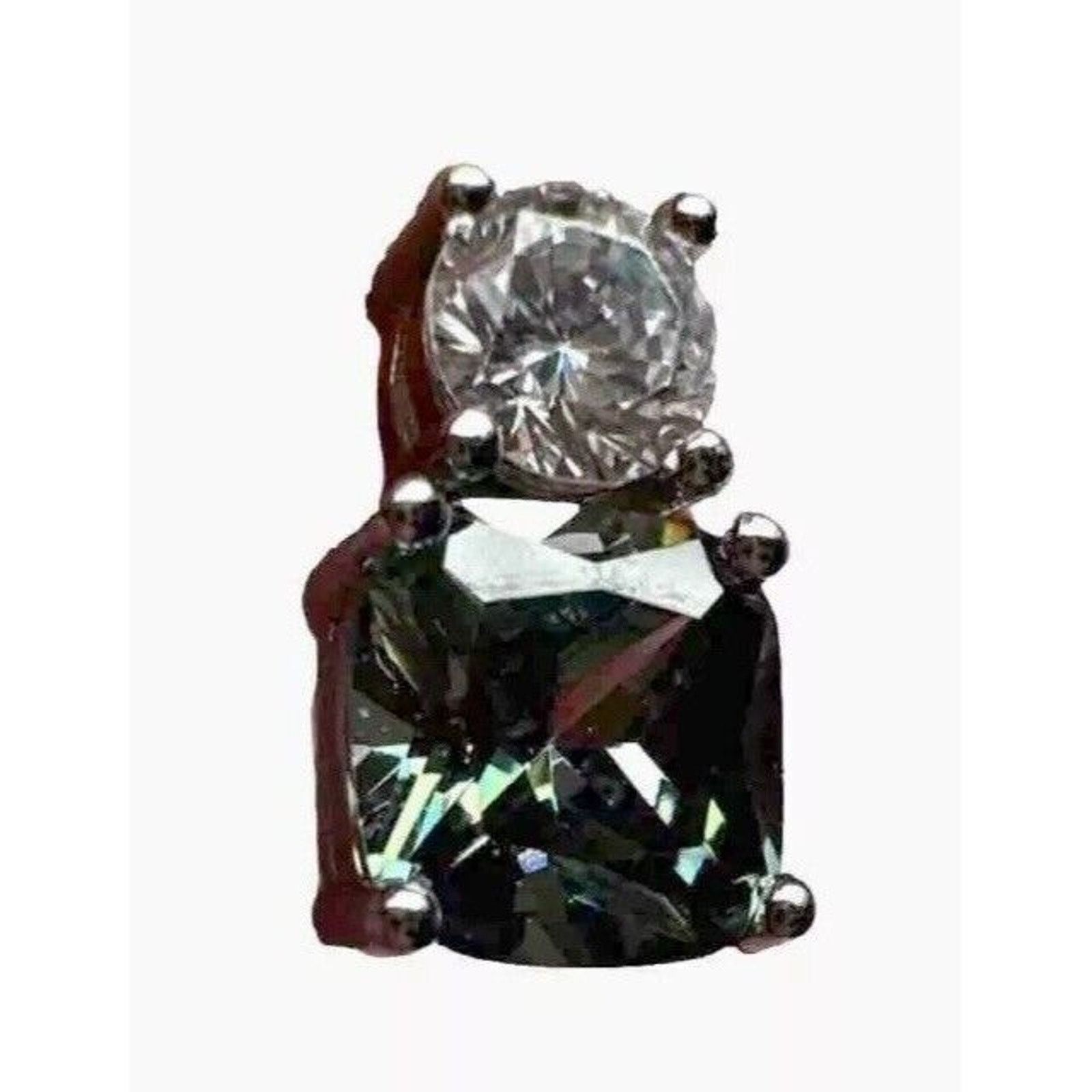 Other Cushion Cut 2.3ct Green Sapphire & Diamond .925 Silver Lab Size ONE SIZE - 13 Thumbnail