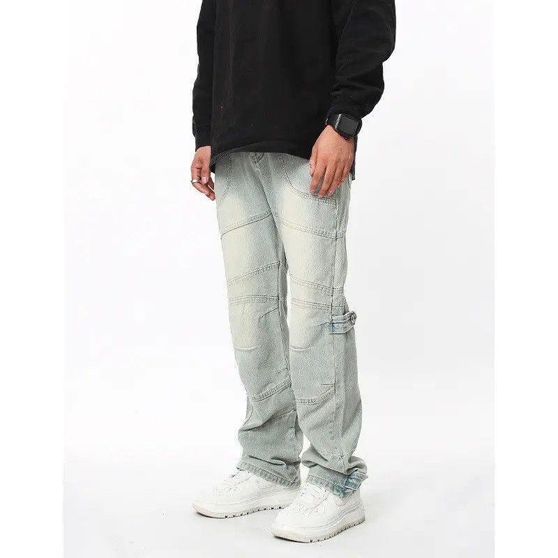 Japanese Brand × Jean Retro patchwork hip-hop straight leg jeans Size US 32 / EU 48 - 3 Thumbnail