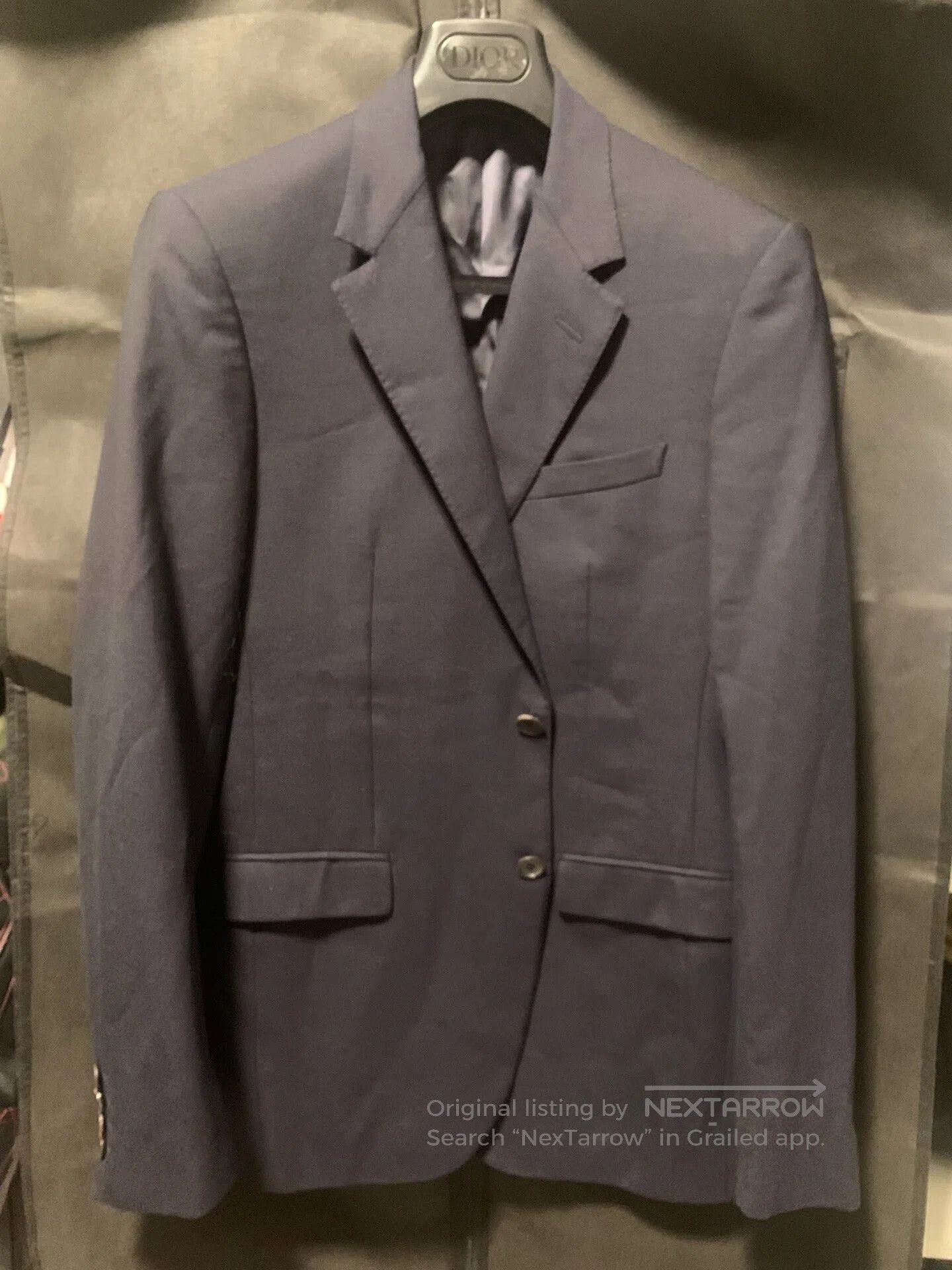 Lanvin elegant dark blue wool suit jacket. Size US M / EU 48-50 / 2 - 1 Thumbnail
