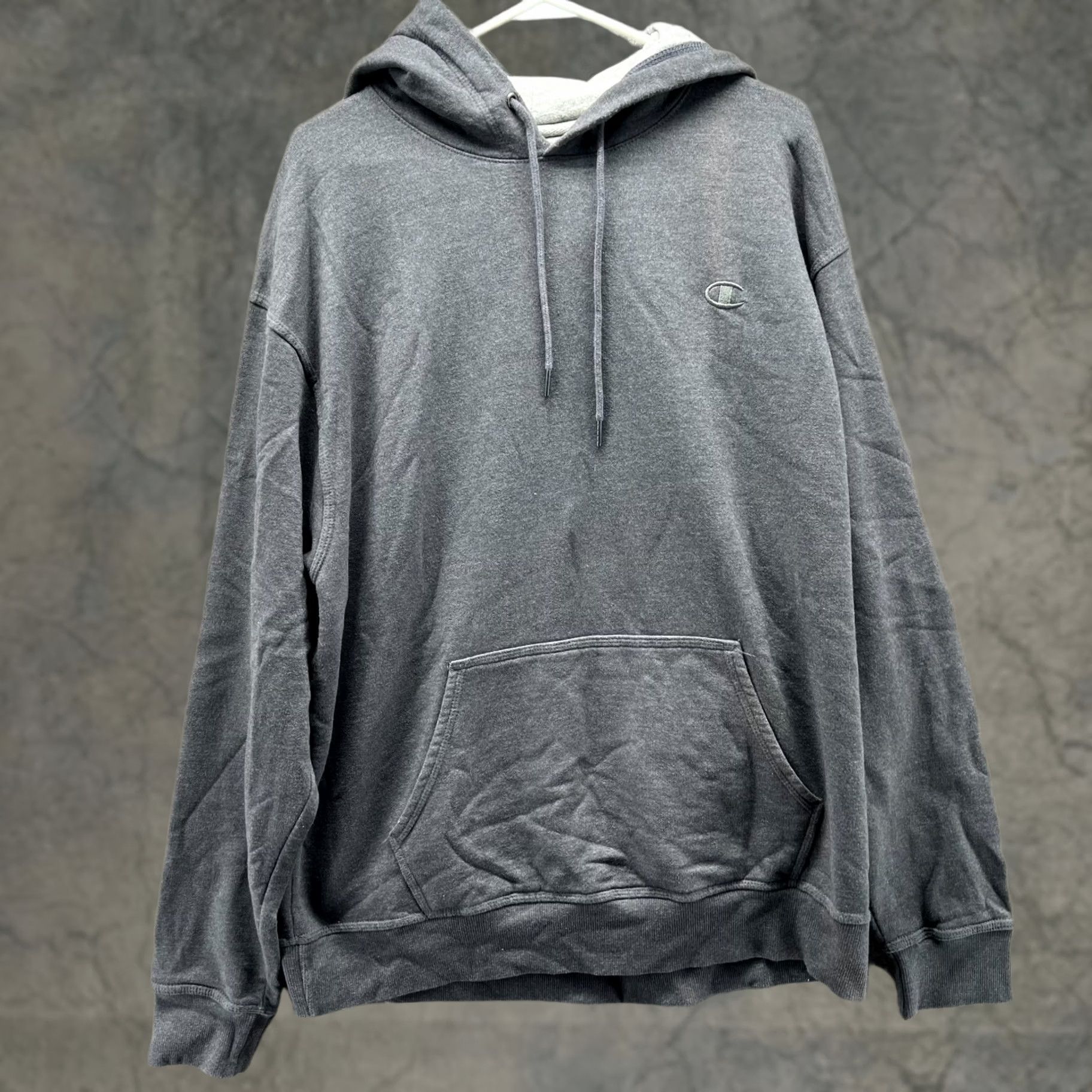 Champion VINTAGE Champion Hoodie Mens XL Gray Fleece Pullover Logo C Power Blend All Seasons Jacket Size US XL / EU 56 / 4 - 1 Thumbnail