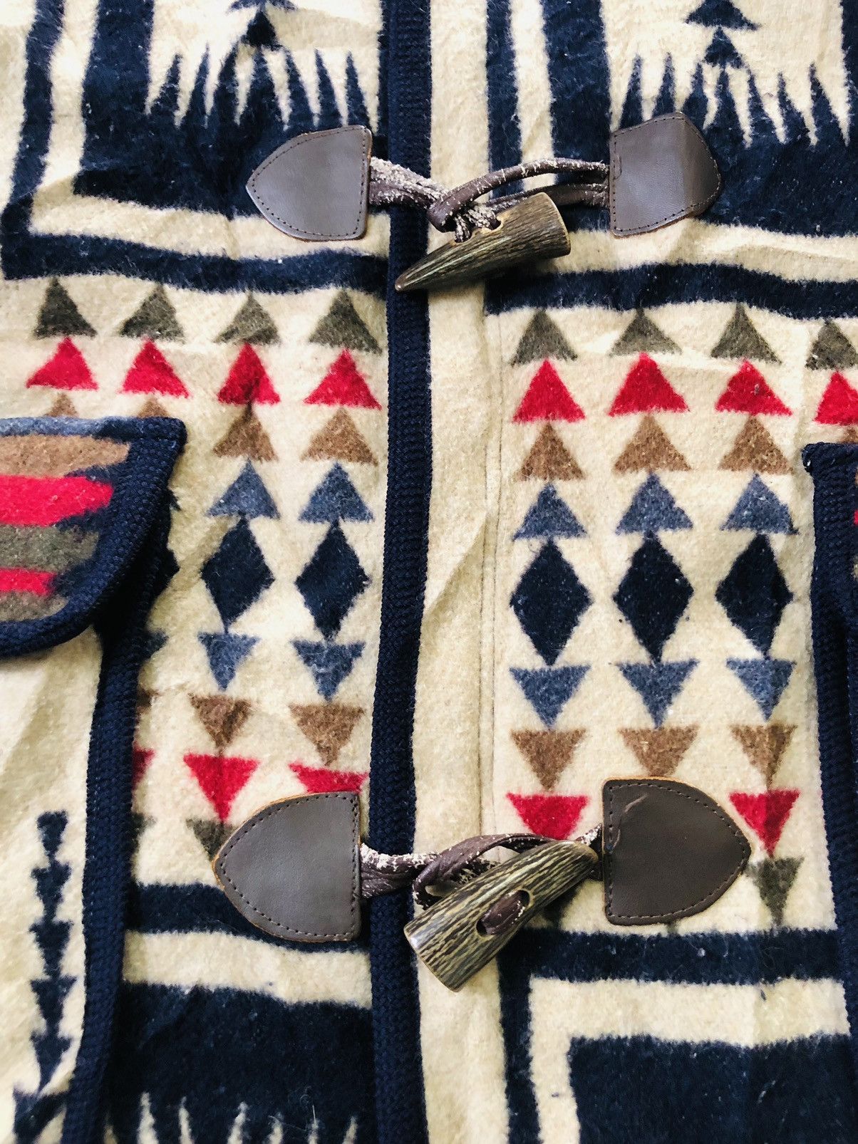 Japanese Brand Global News Navajo Fleece Duffle Coat Size US L / EU 52-54 / 3 - 6 Thumbnail