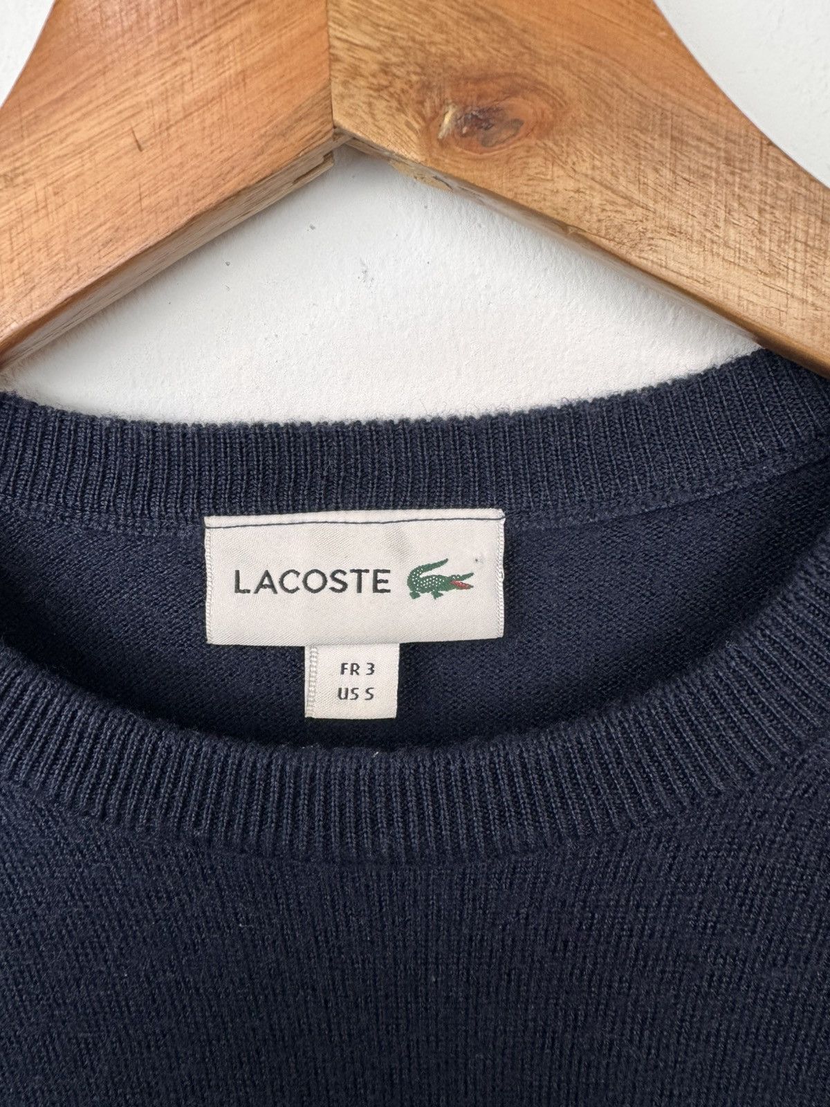 Lacoste Lacoste Men Wool Crewneck Sweater Dark Navy Size S Size US S / EU 44-46 / 1 - 4 Thumbnail