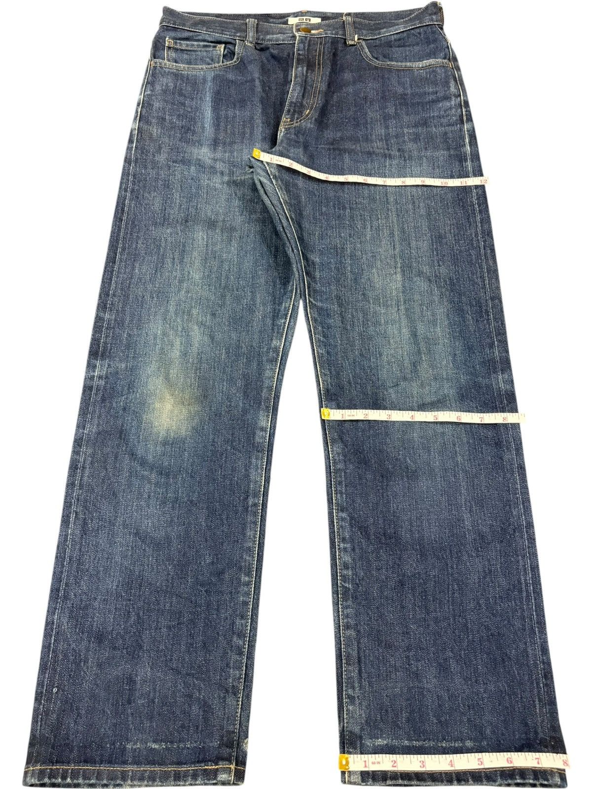 Lemaire × Uniqlo Vintage Uniqlo Lemaire Selvedge Blue Wash Loose Jeans Size US 31 - 14 Thumbnail