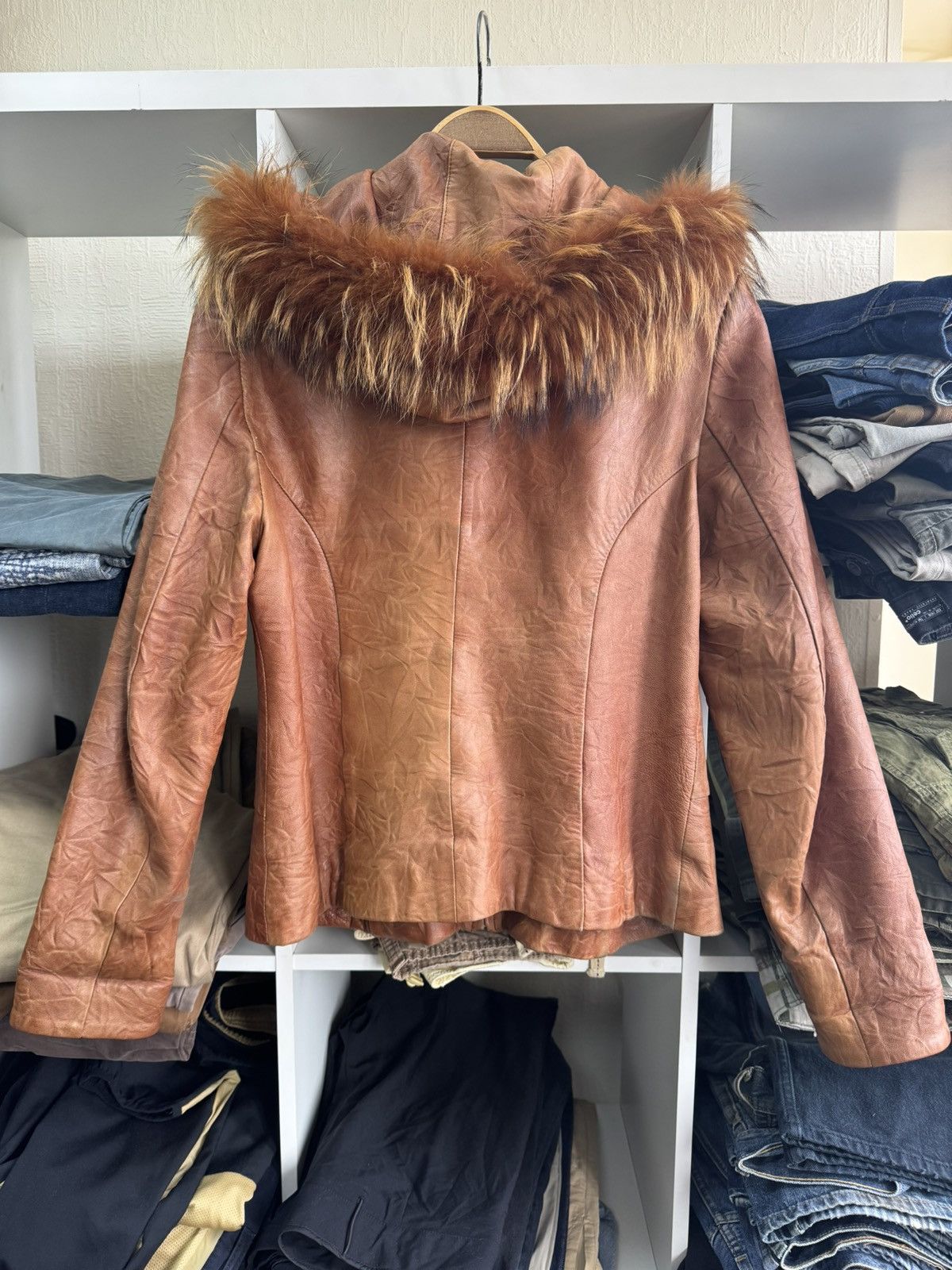 If Six Was Nine × Japanese Brand × Le Grande Bleu (L.G.B.) Vintage Effect Crumpled Leather Junya Watanabe Style Jacket Size US M / EU 48-50 / 2 - 2 Thumbnail
