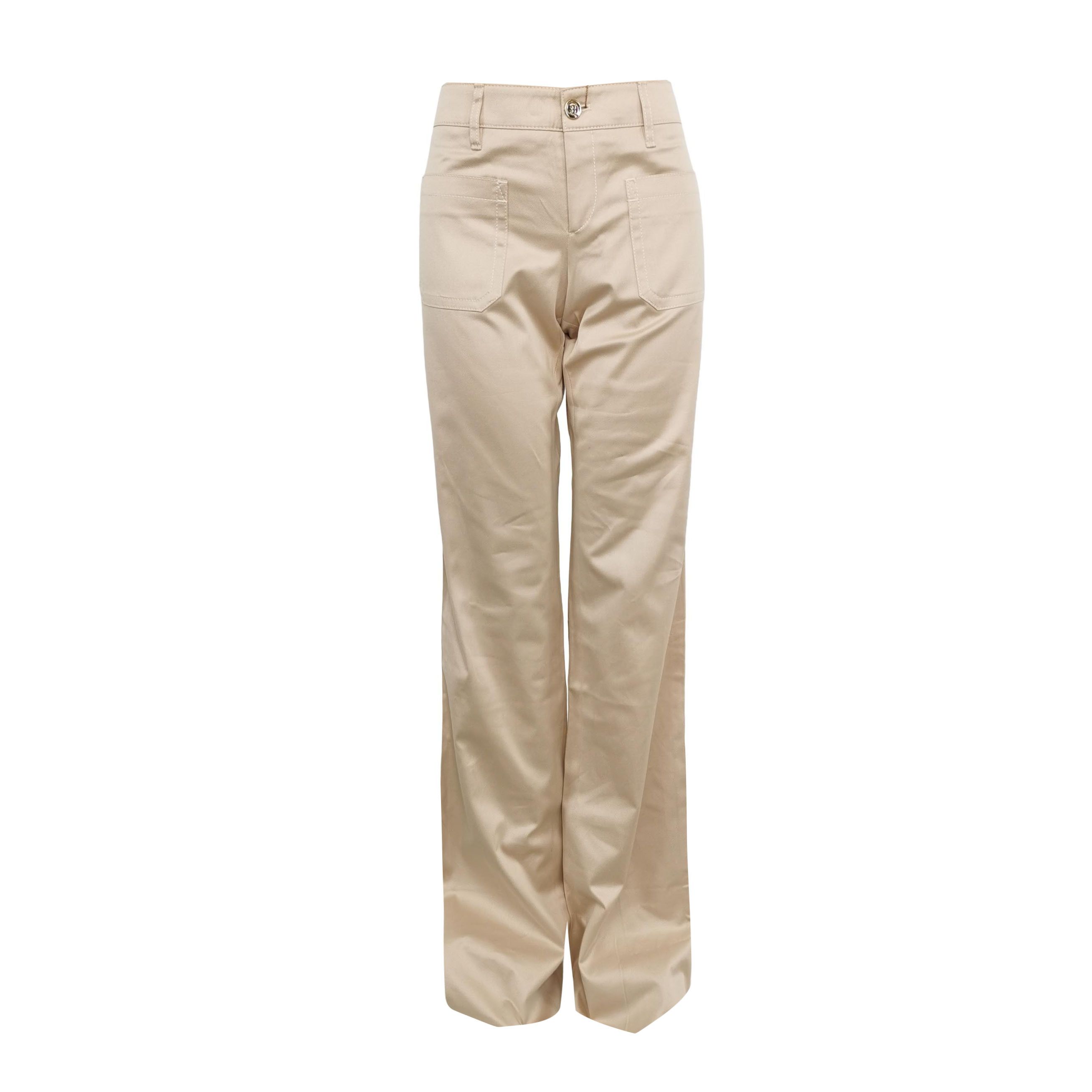 Gucci Gucci Beige Cotton Blend Pants Size IT 40 Size 27" / US 4 / IT 40 - 1 Thumbnail