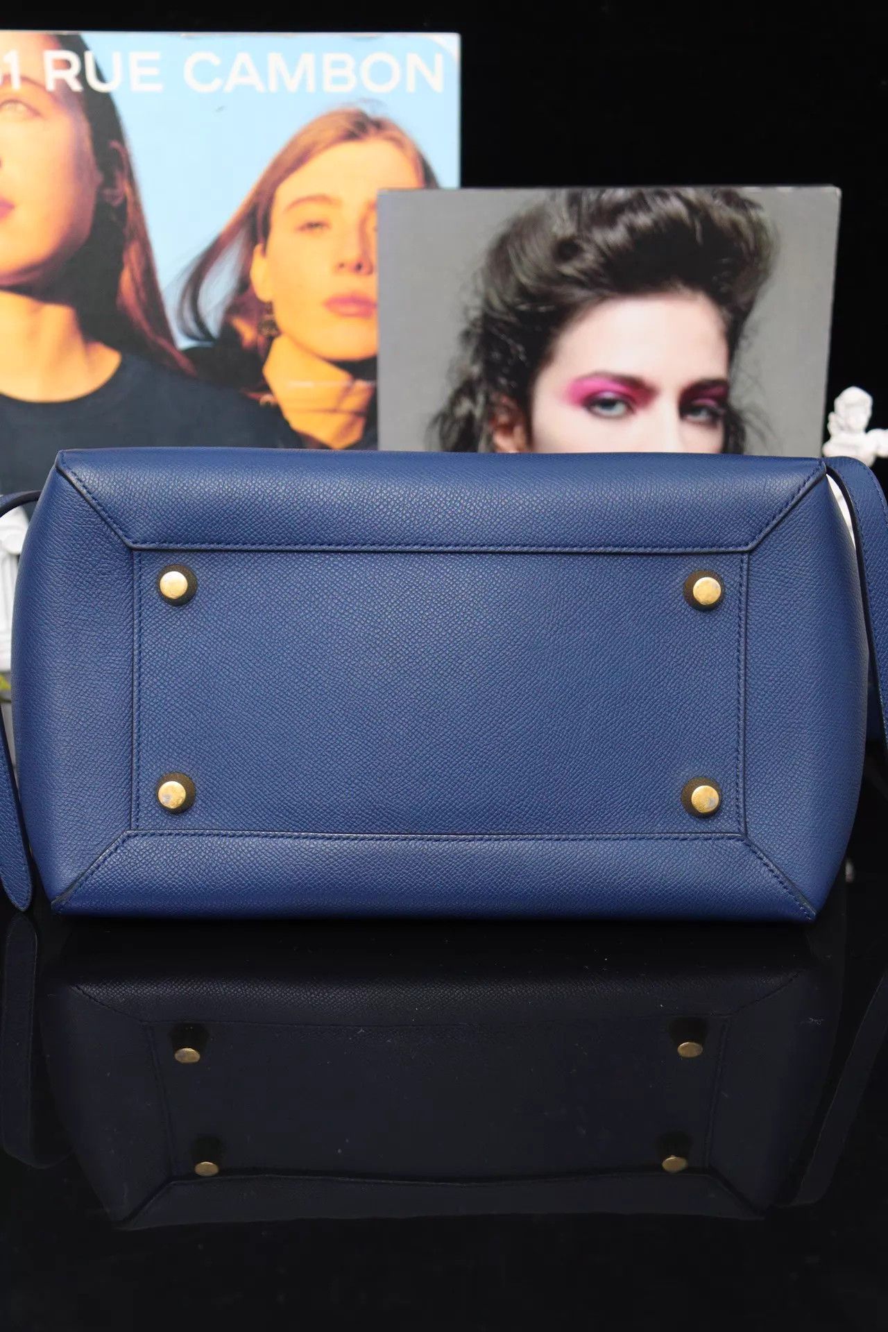 Celine Celine Mini Fish Bag Blue Gold 28x23x17 16Y Strap Size ONE SIZE - 5 Thumbnail