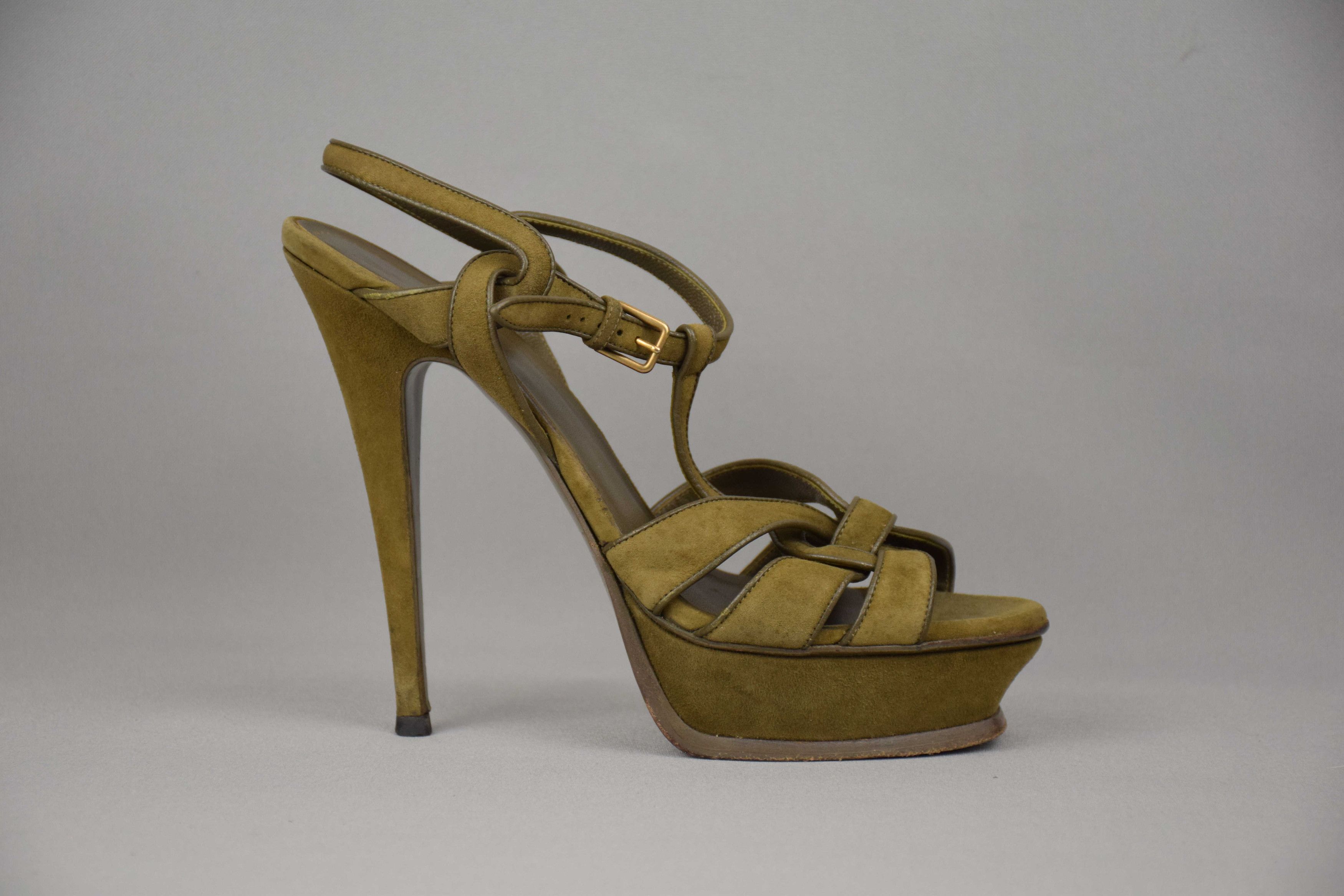Saint Laurent Paris × Yves Saint Laurent YSL Yves Saint Laurent Tribute Sandals US 8 UK 6 EU 39 Size US 8 / IT 38 - 2 Thumbnail