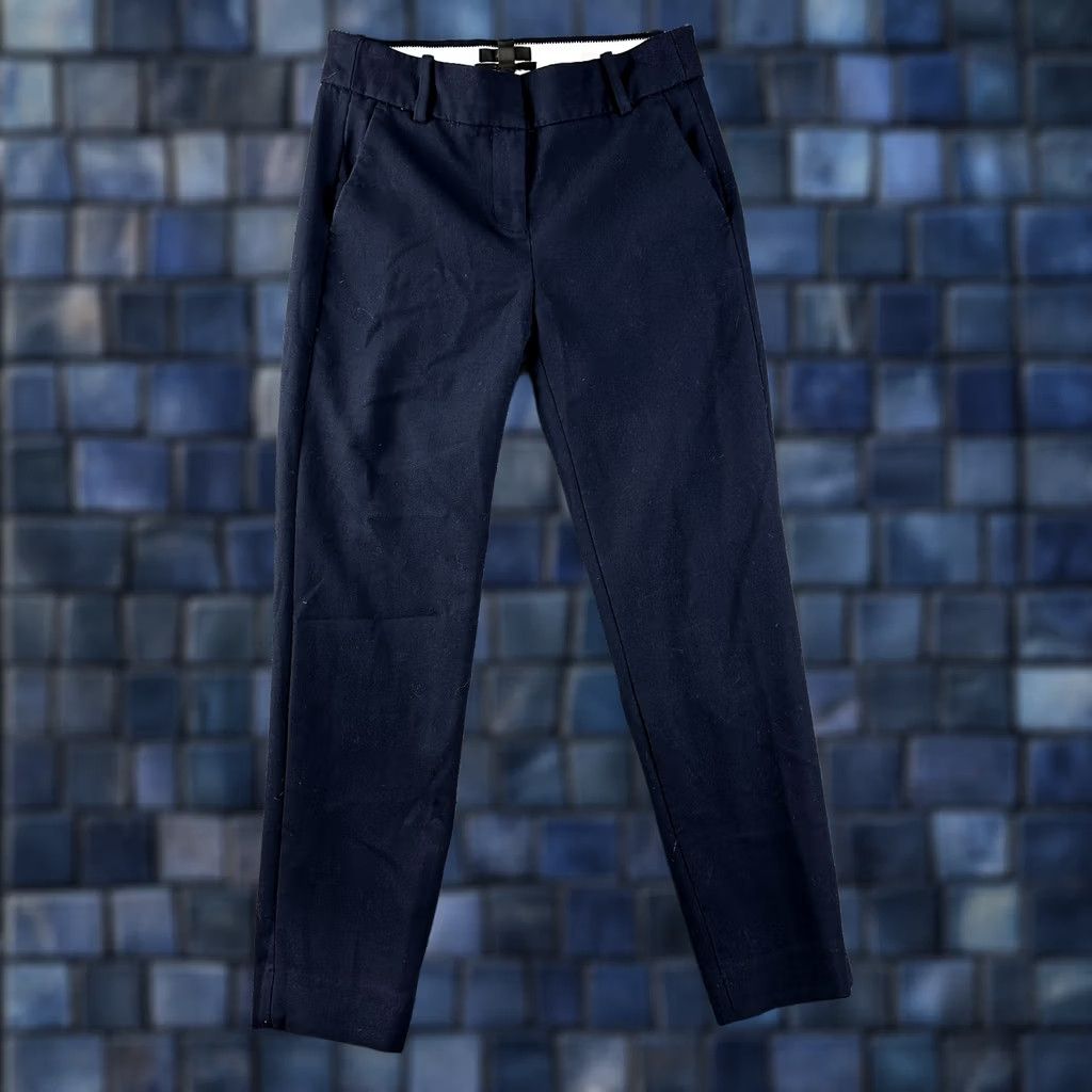 J.Crew J.CREW Pants Womens 2 Cameron Blue Stretch Flat Front Zip Fly Pockets Cropped Size 26" / US 2 / IT 38 - 1 Thumbnail