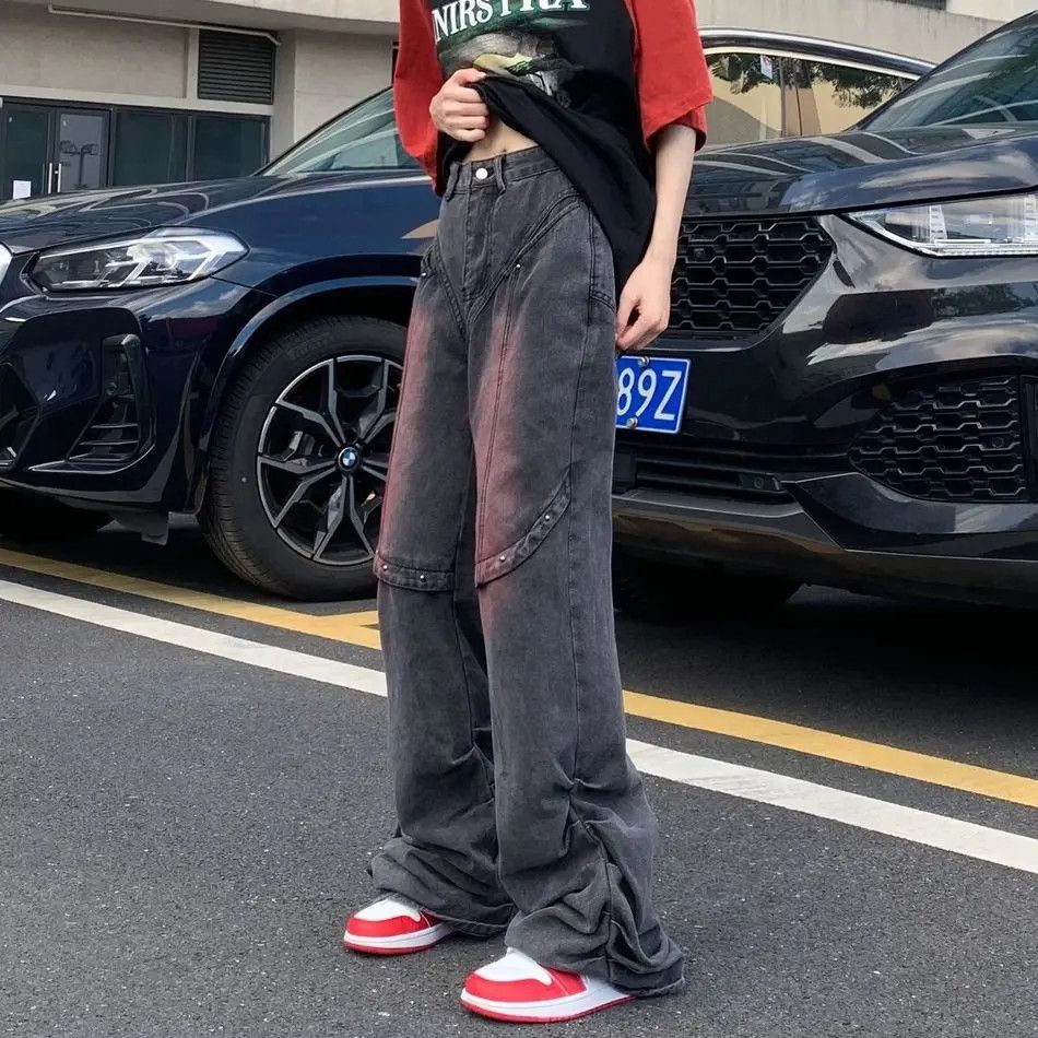 Japanese Brand Retro high street contrasting straight leg jeans Size US 32 / EU 48 - 2 Thumbnail