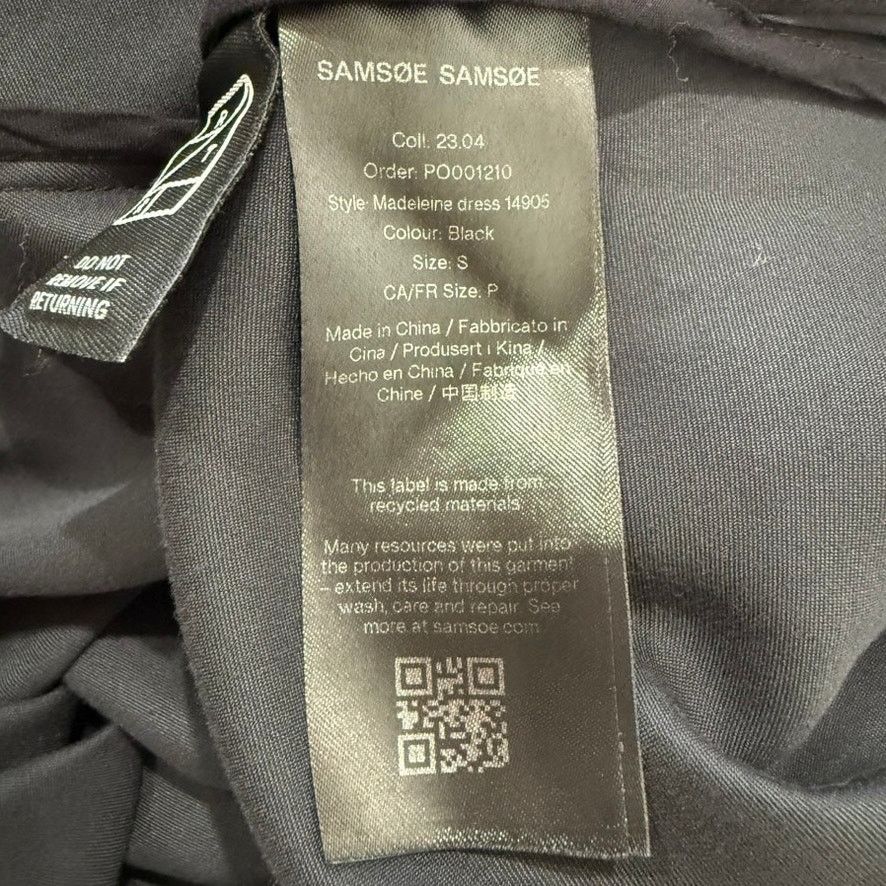 Samsoe Samsoe Samsoe Samsoe Maxi Madeleine Dress in Black, Size S Size S / US 4 / IT 40 - 7 Thumbnail