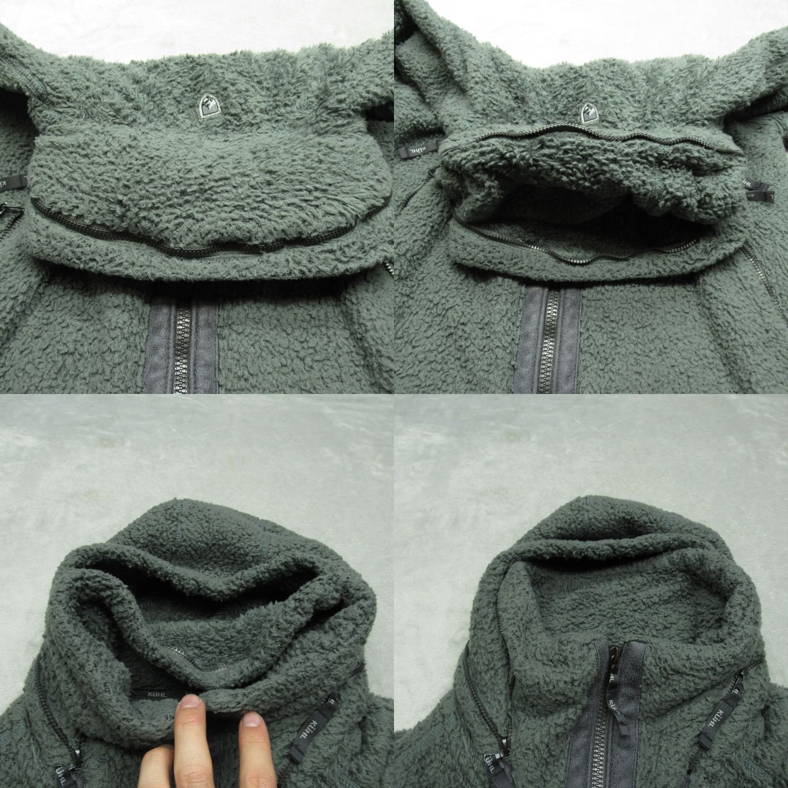 Vintage Kuhl Jacket Womens Medium Green Hooded Sherpa Fleece Full Zip Outdoor Pockets Size M / US 6-8 / IT 42-44 - 9 Thumbnail