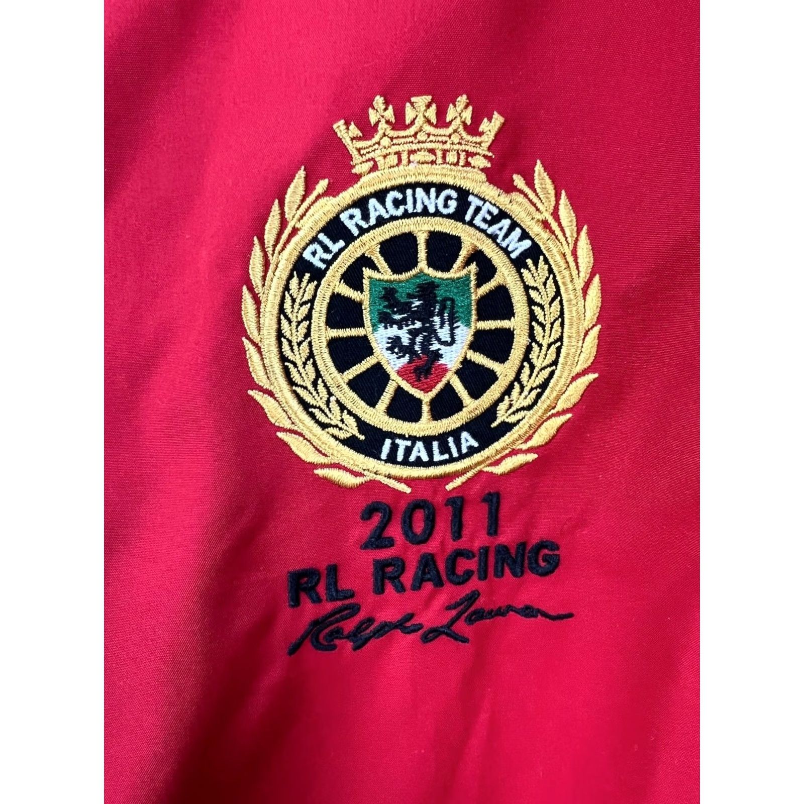 Polo Ralph Lauren Polo Ralph Lauren Jacket 2XL Red Vintage Full Zip Polo Ralph Lauren 2011 Team Racing Illustrated Big Pony Italy Flag Men Jacket Size US XXL / EU 58 / 5 - 4 Thumbnail